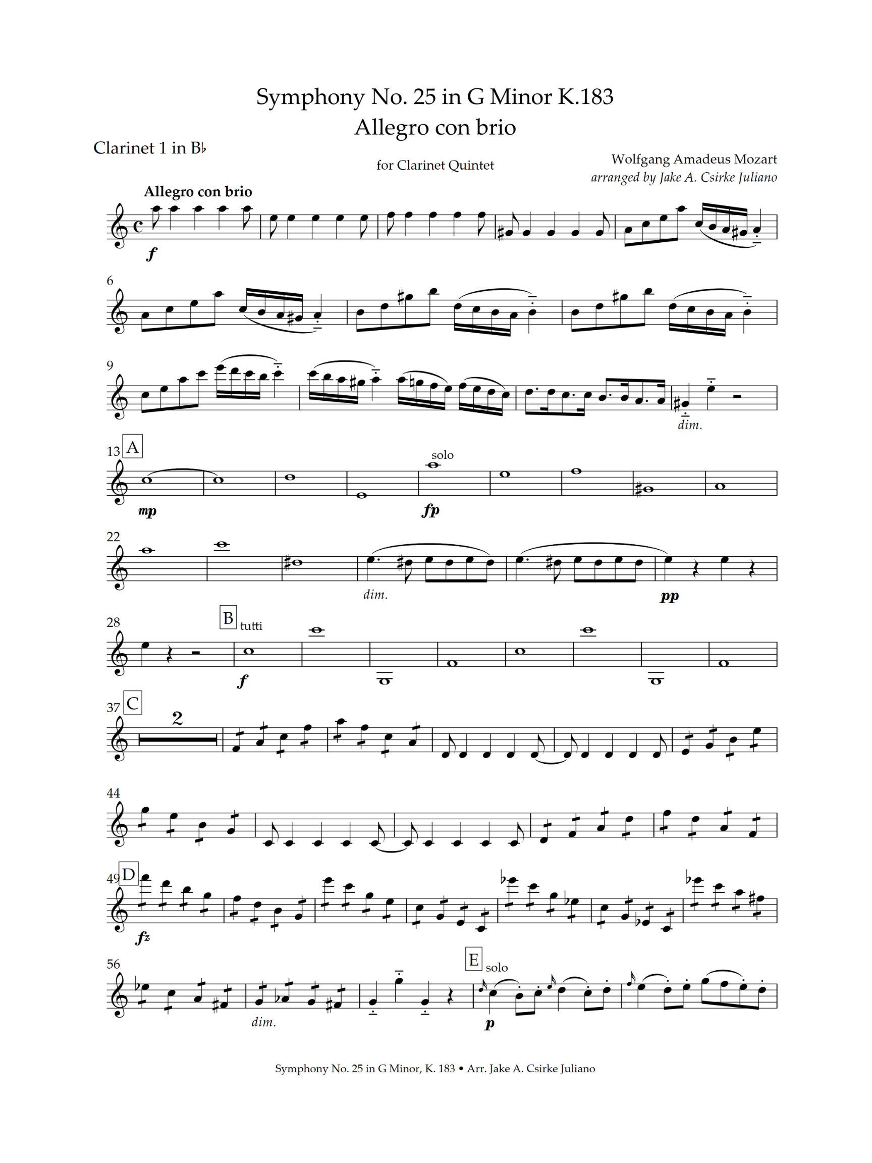 Symphony No 25 in G Minor K 183 - Bb First Page Revised Cropped 34.png