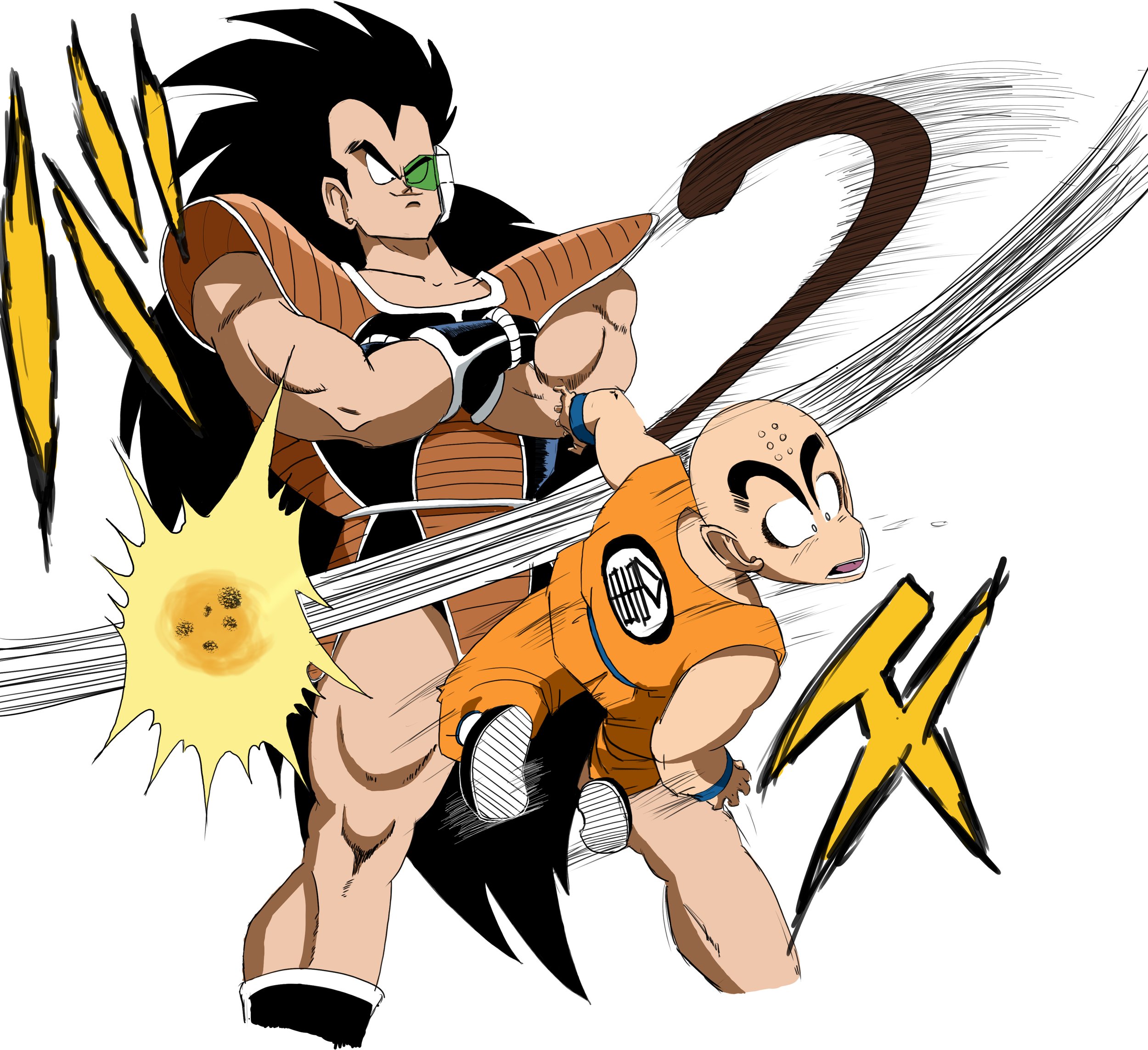 Raditz Smacking Krillin