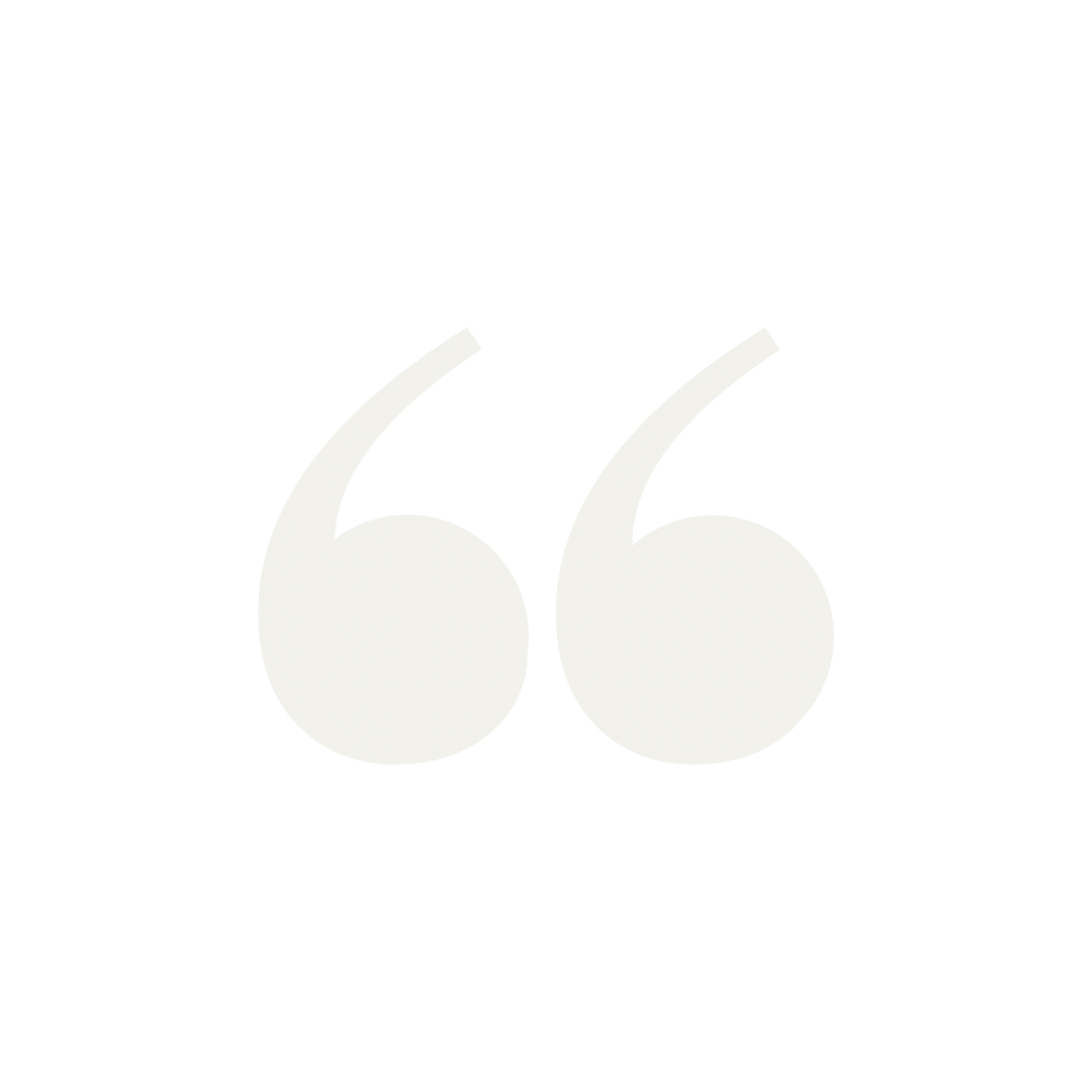 White quotation marks on a black background.