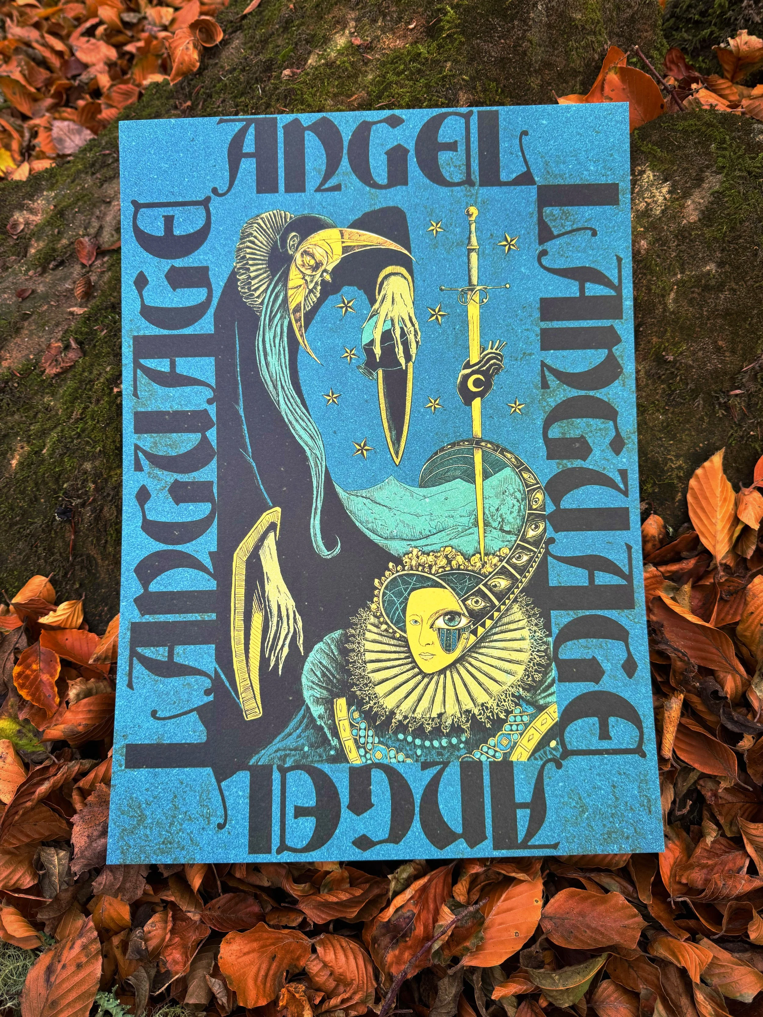A3 Angel Language digital print