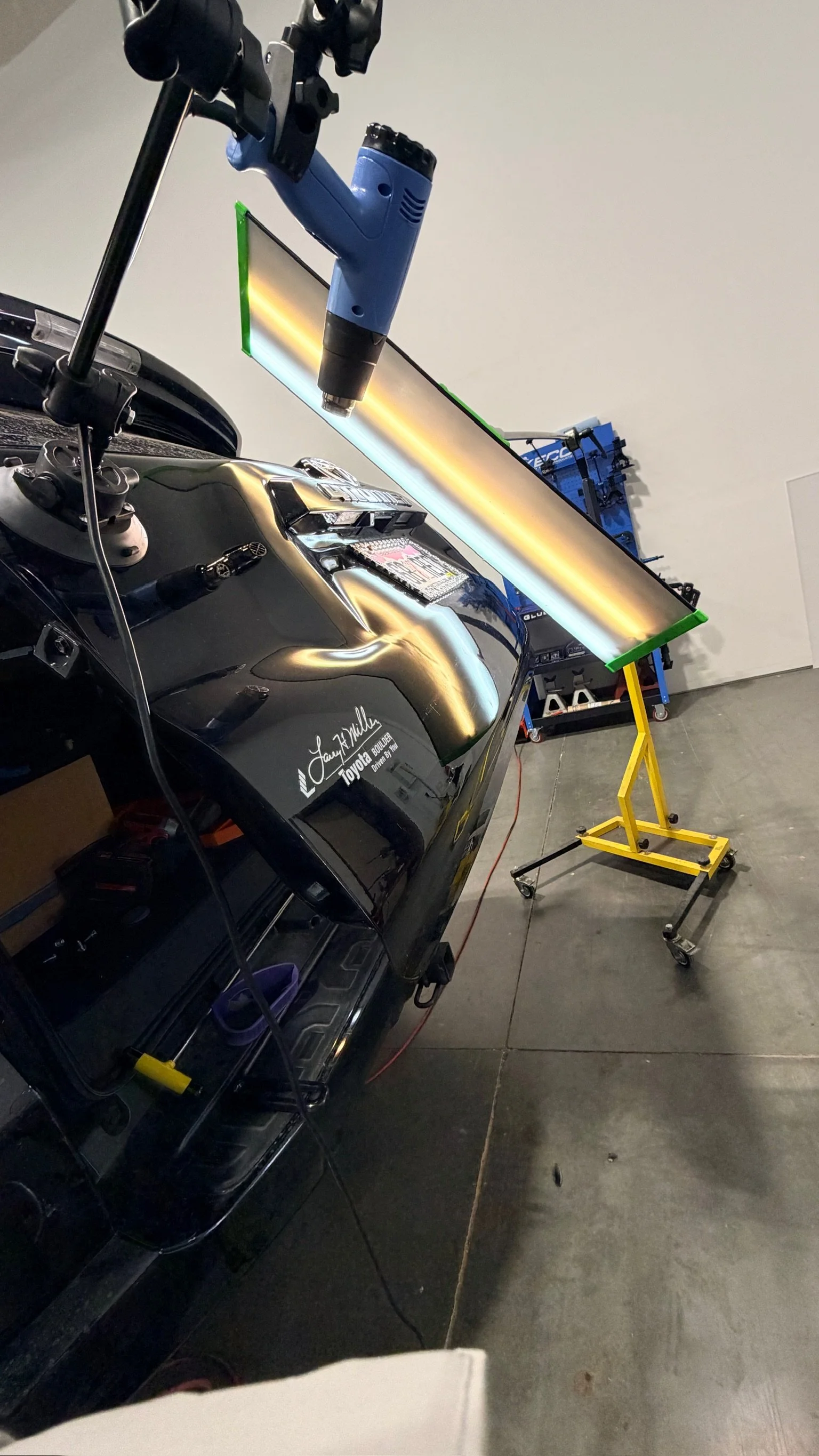 Minor rear collision damage being evaluated for PDR repair