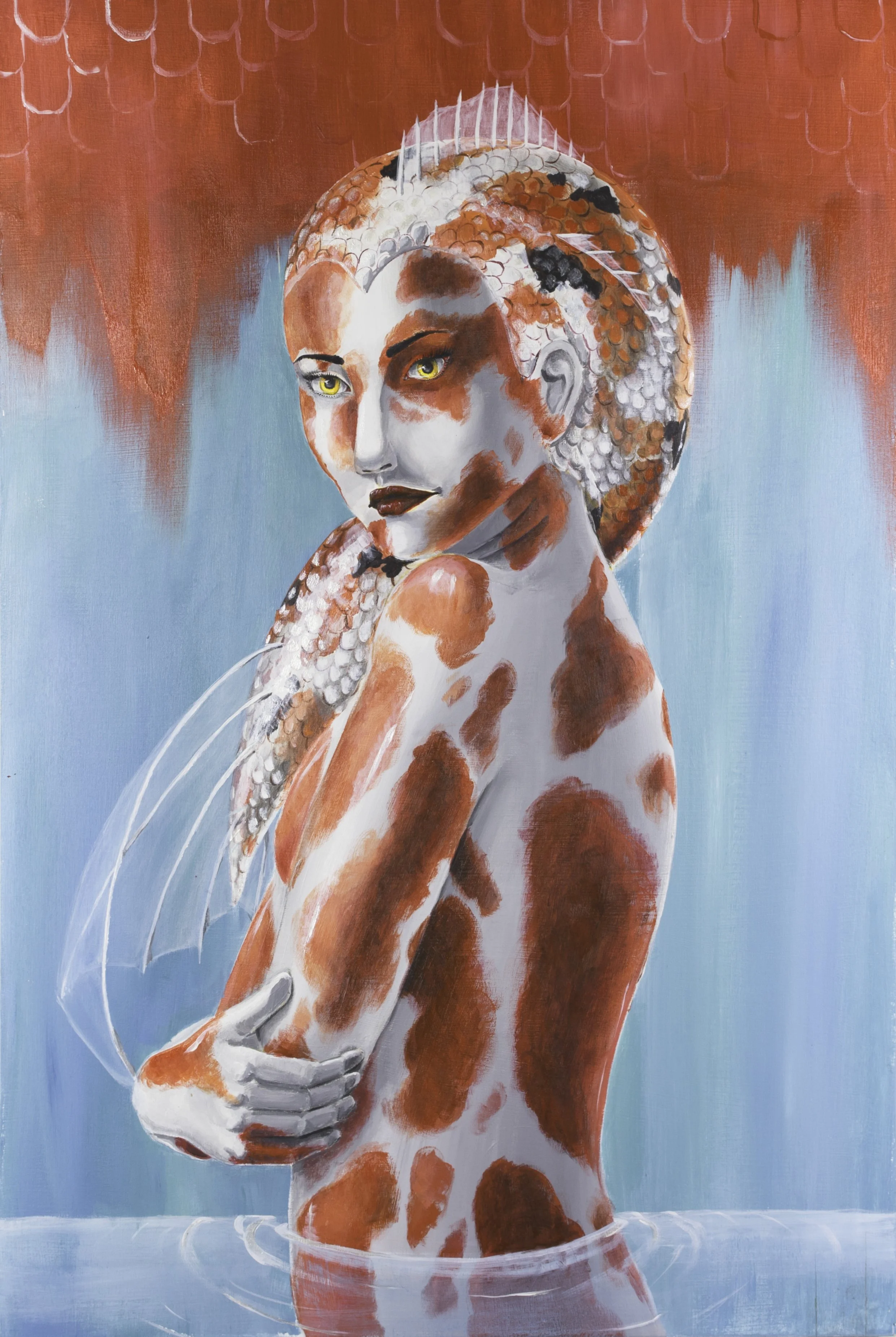 Don't be Koi, Acrylic on Panel, 205