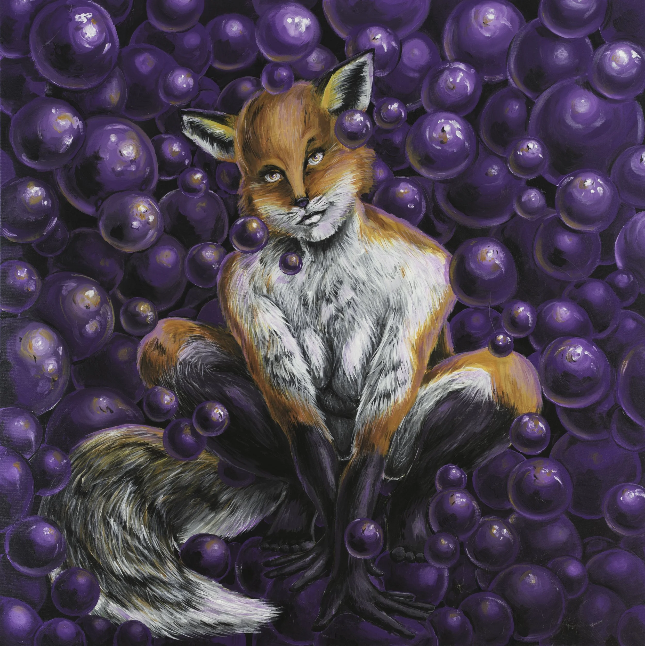 Foxy the Trickster, Acrylic on Canvas, 36" x 36", 2015