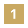 Gold-colored tile with the number 1 on it.