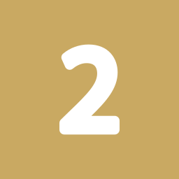 Number 2 on a gold background.