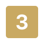 Number three in black on a gold background