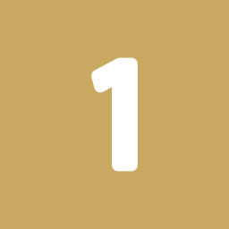 Number 1 on a gold background