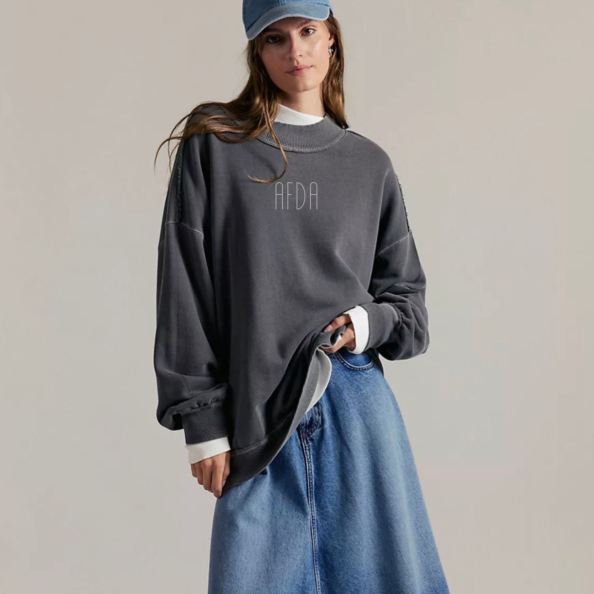 MOCK NECK OVERSIZE SWEATSHIRT ADULT