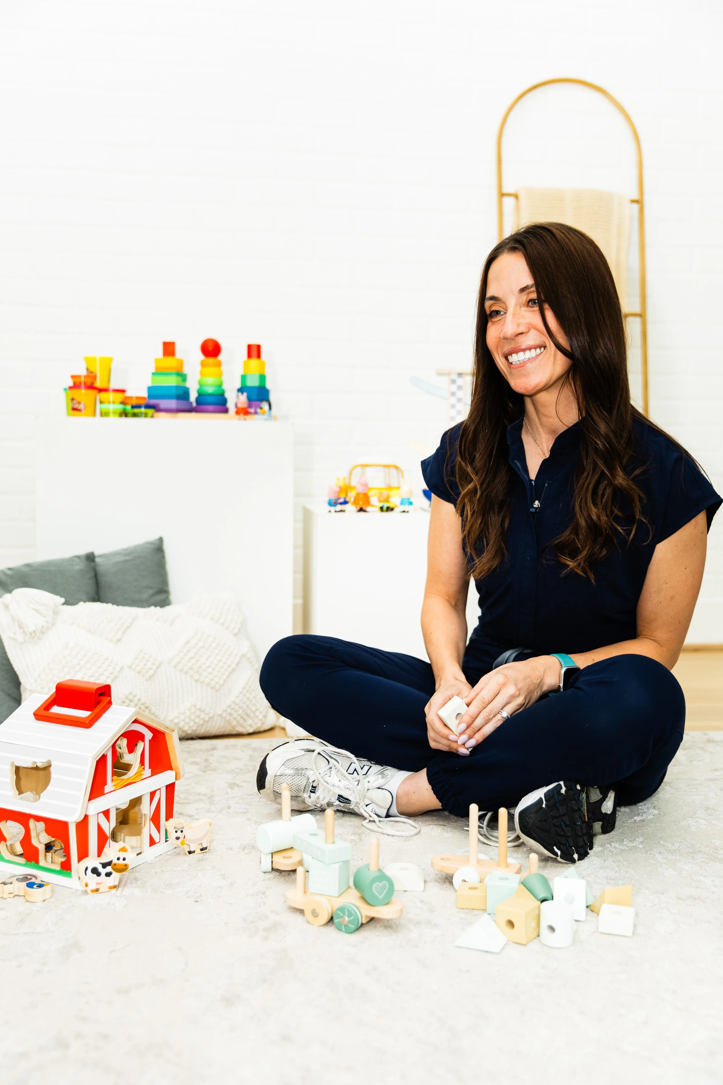 Nicole Flood, owner of Balanced Speech Therapy, a private pediatric speech therapy practice in Houston, Texas