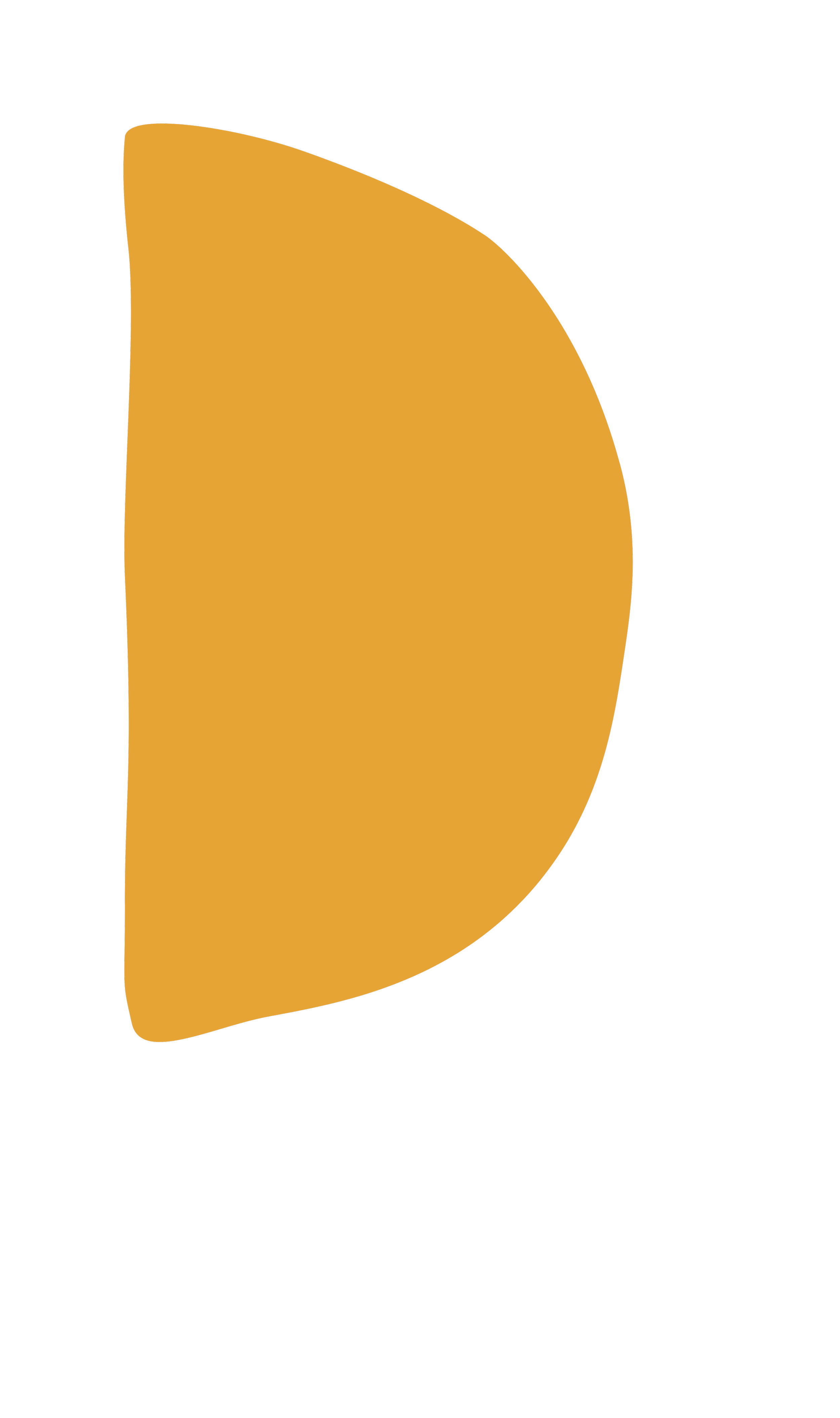 Orange abstract shape on a black background