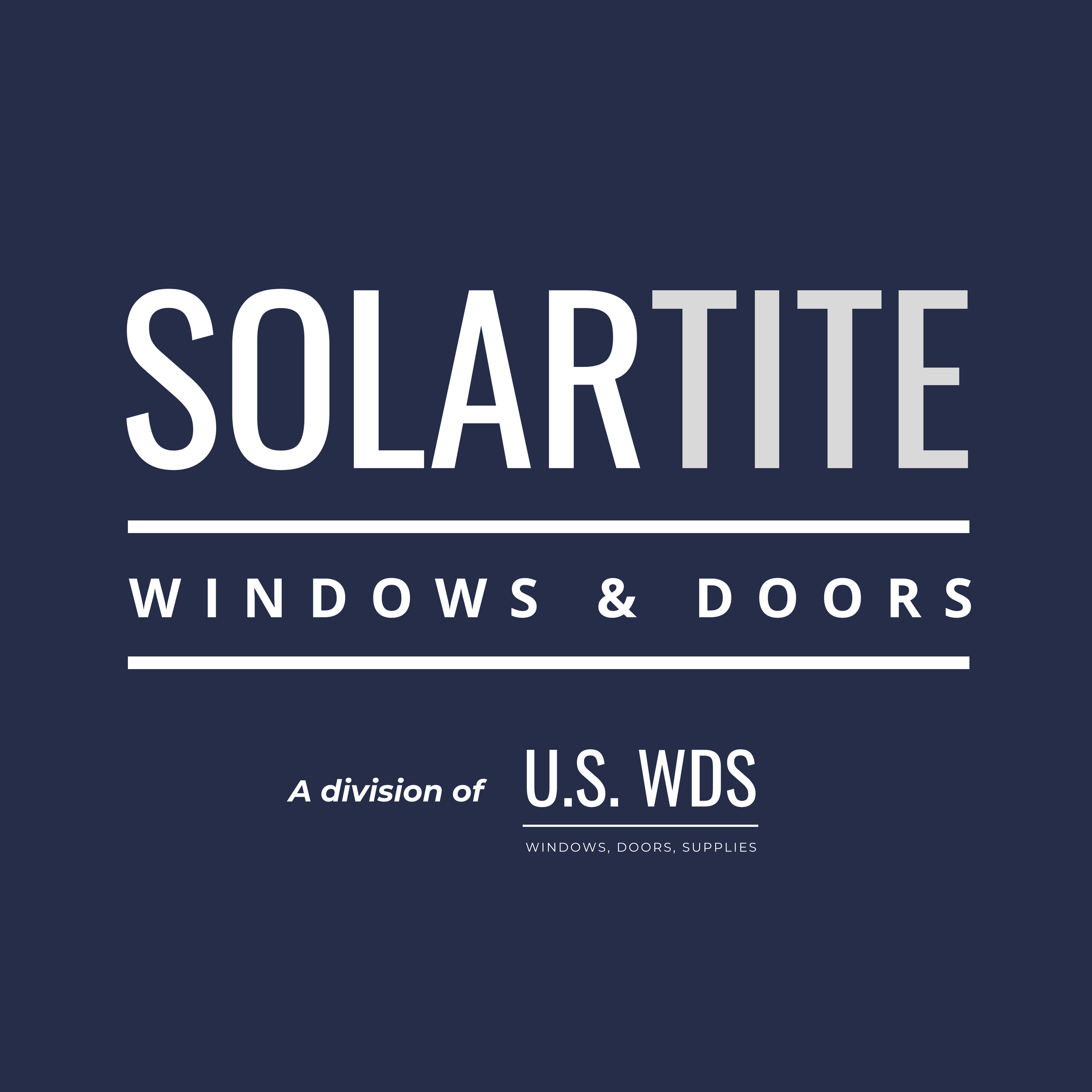 Blue square sign with white text reading 'Start' at the top, larger white text in the middle saying 'SOLUTION,' and smaller white text at the bottom stating 'Windows & Doors.'