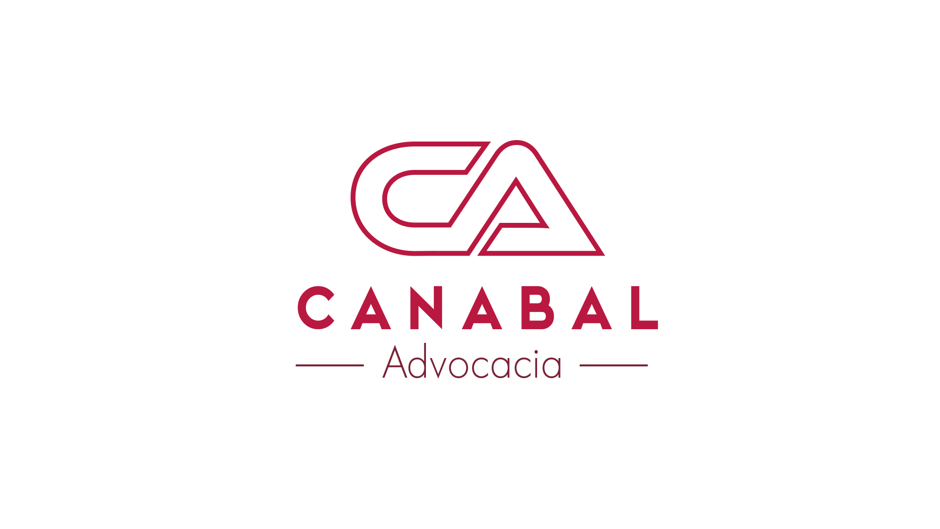 Logo for CA Canabal Advocacia, featuring stylized initials 'C' and 'A' in a geometric design and the words 'CANABAL Advocacia' underneath.
