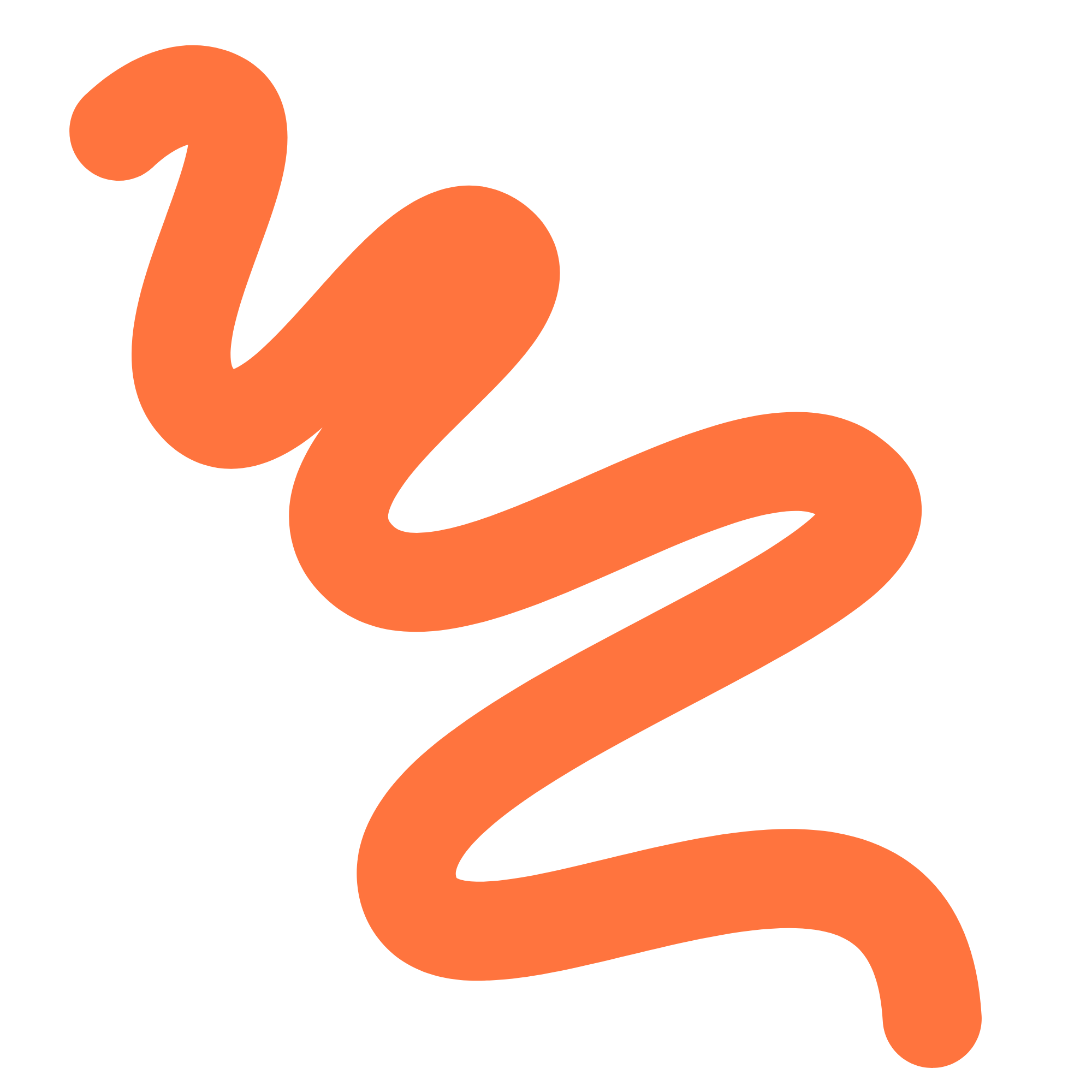 Close-up of the orange handwritten word "love" on a black background.