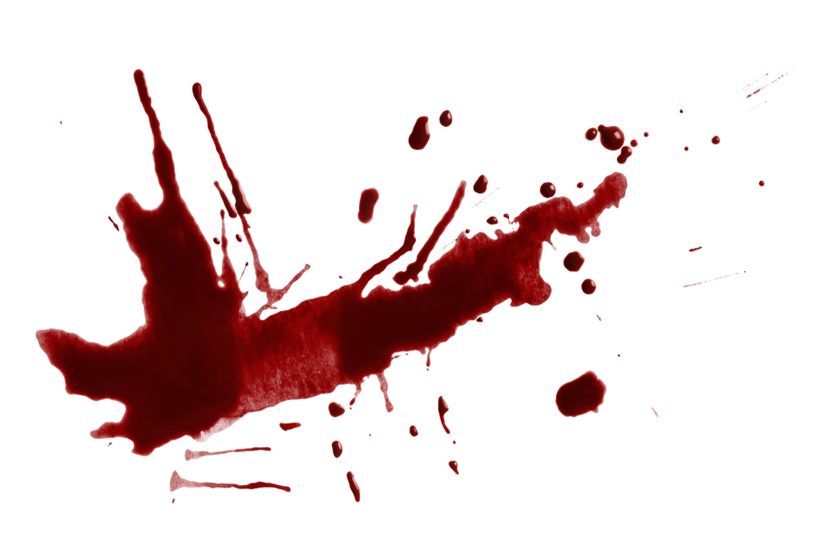 A splash of red liquid or paint with splatters and droplets in mid-air.