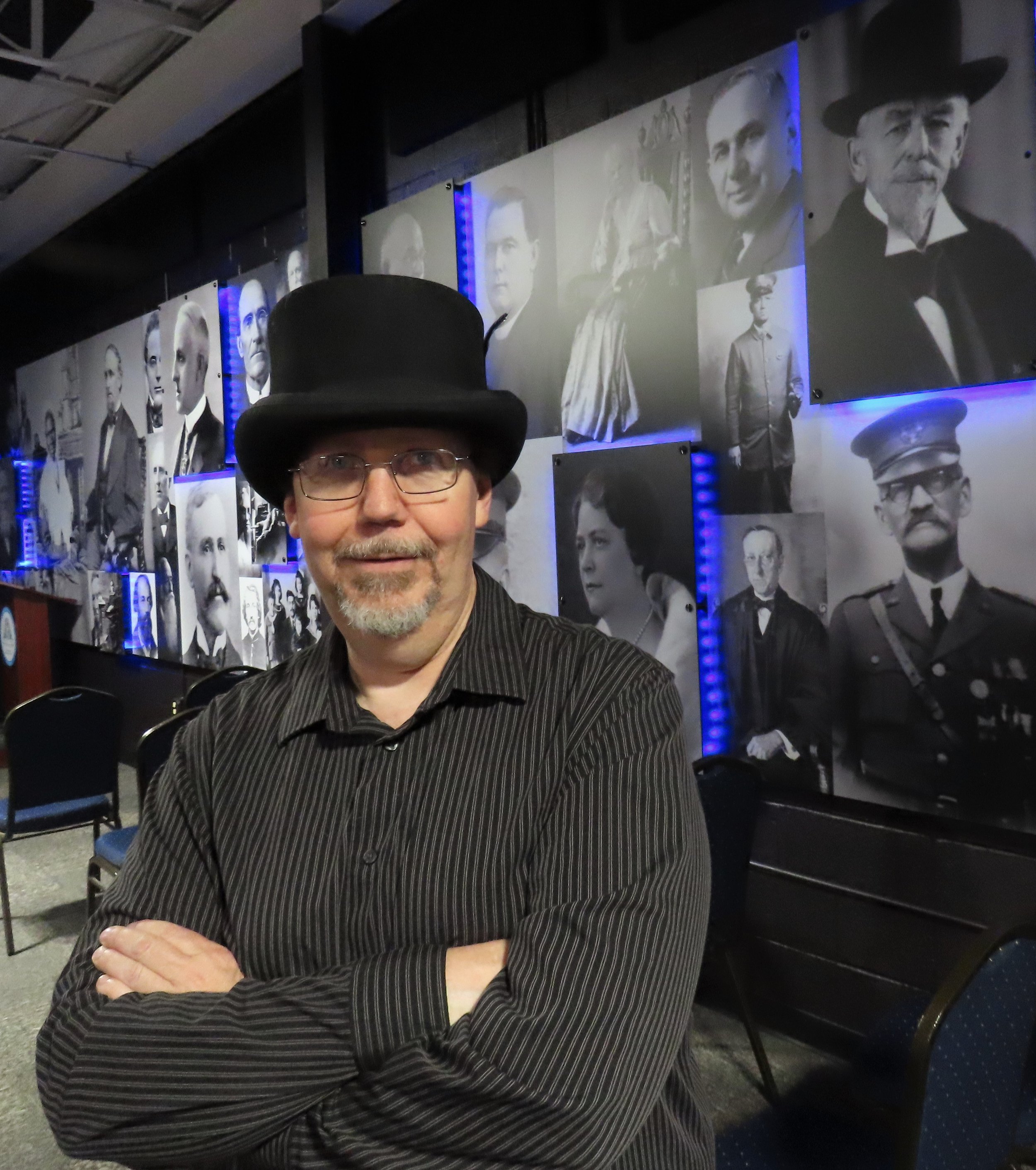 Michael Delaware at the Battle Creek Regional History Museum.