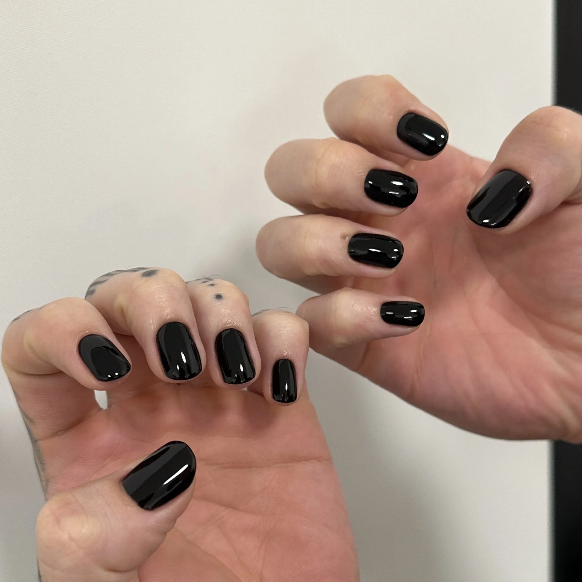 Overlay + Black gel polish