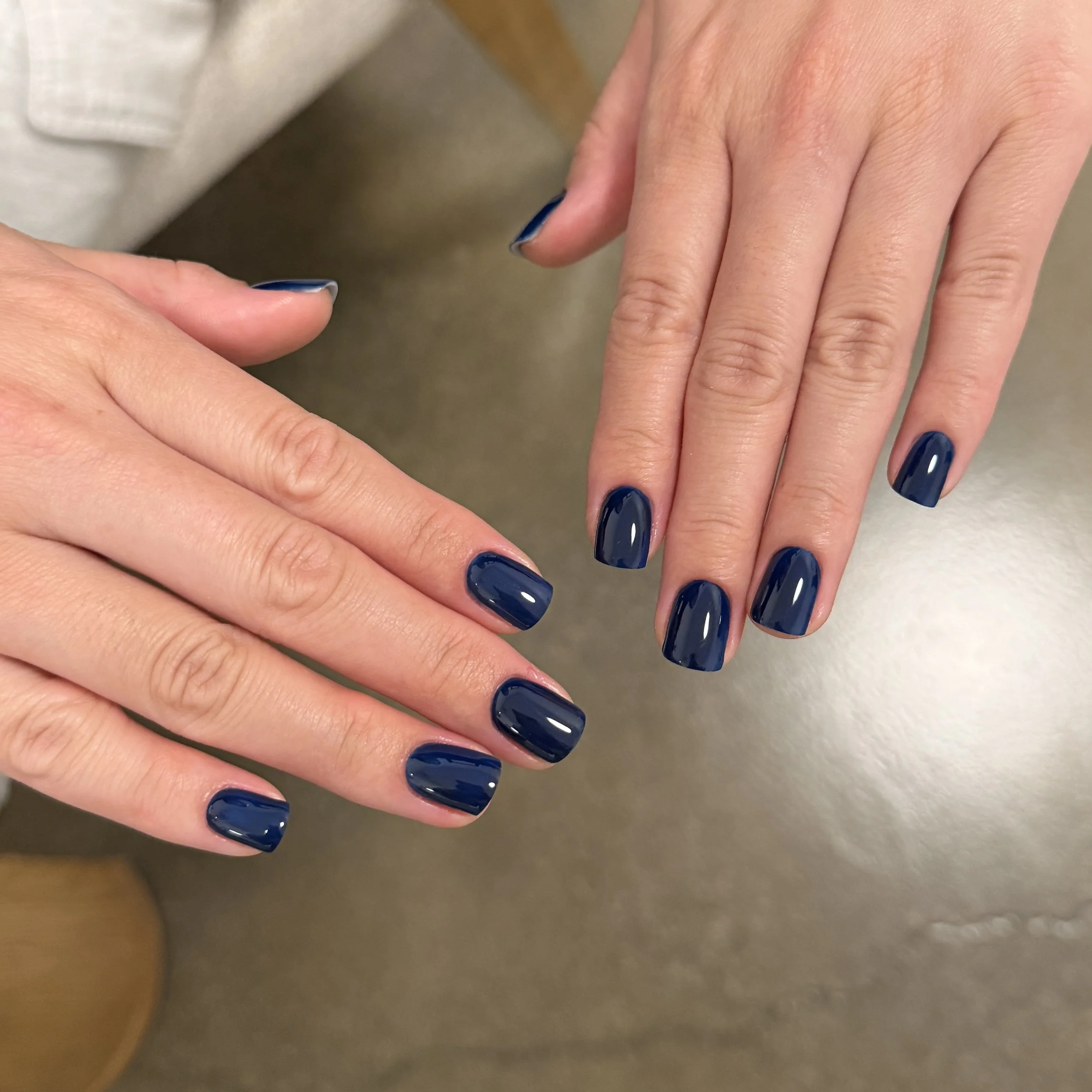 Overlay + Navy gel polish