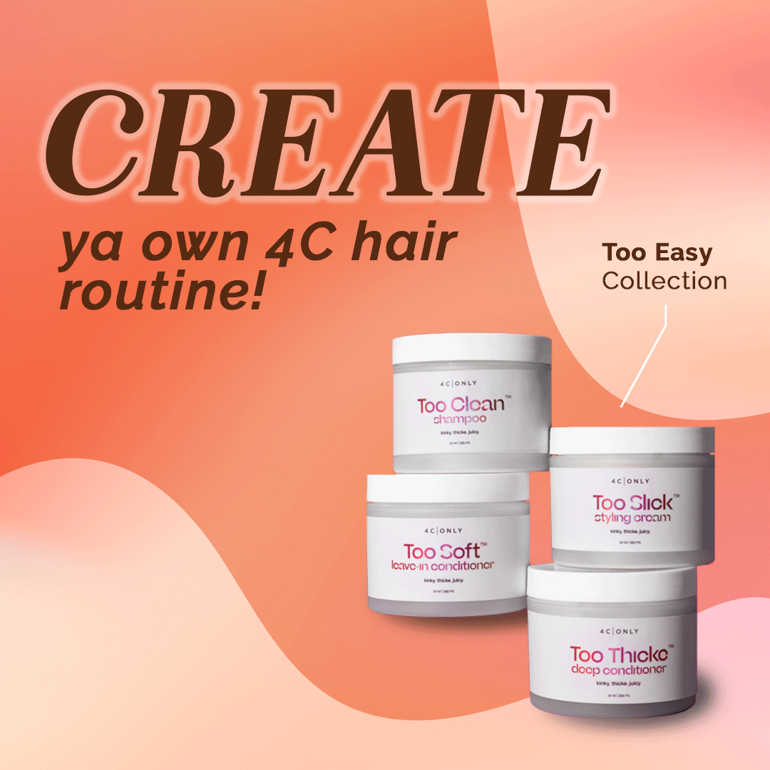 4C ONLY orange Create ya own 4C hair routine campaign artwork