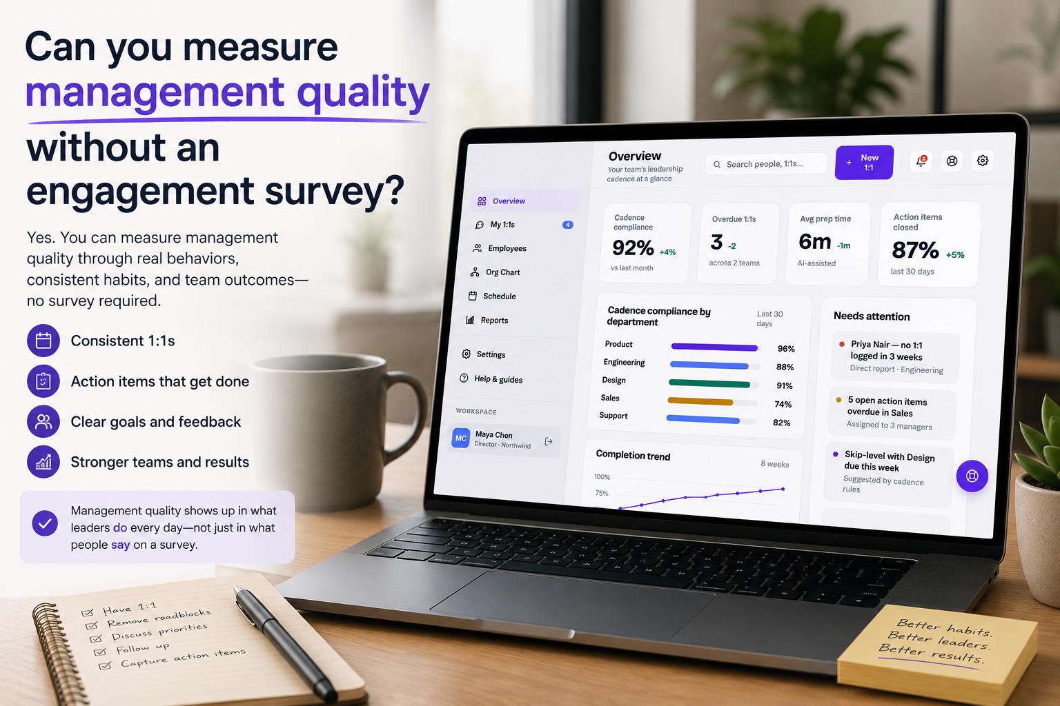 Can you measure management quality without an engagement survey?