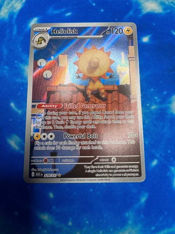 Heliolisk Illustration Rare 229/217 Ascendant Heros NM Pokémon Card
