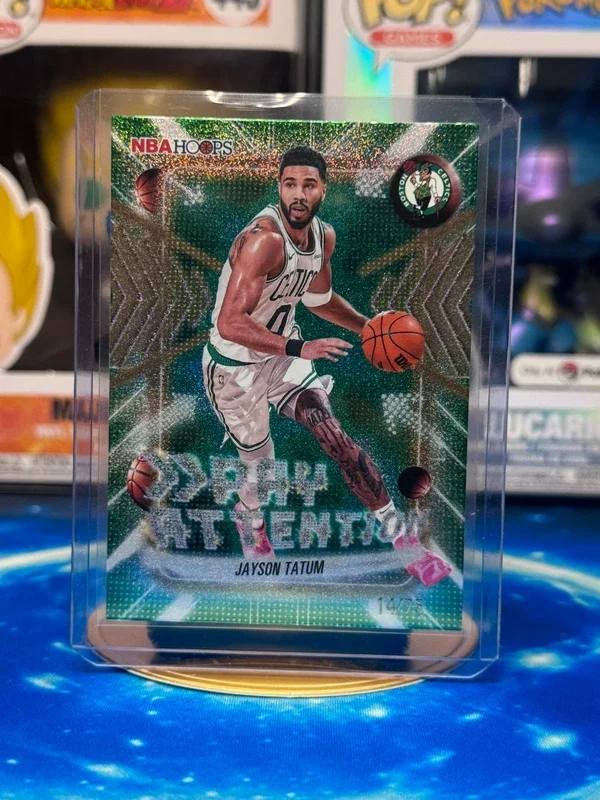 Jayson Tatum Play Attention Green Parallel #14/75 NBA Hoops Boston Celtics