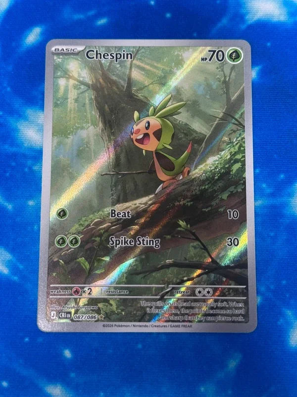 Chespin 087/086 Illustration Rare | Chaos Rising | Near Mint Pokémon Card