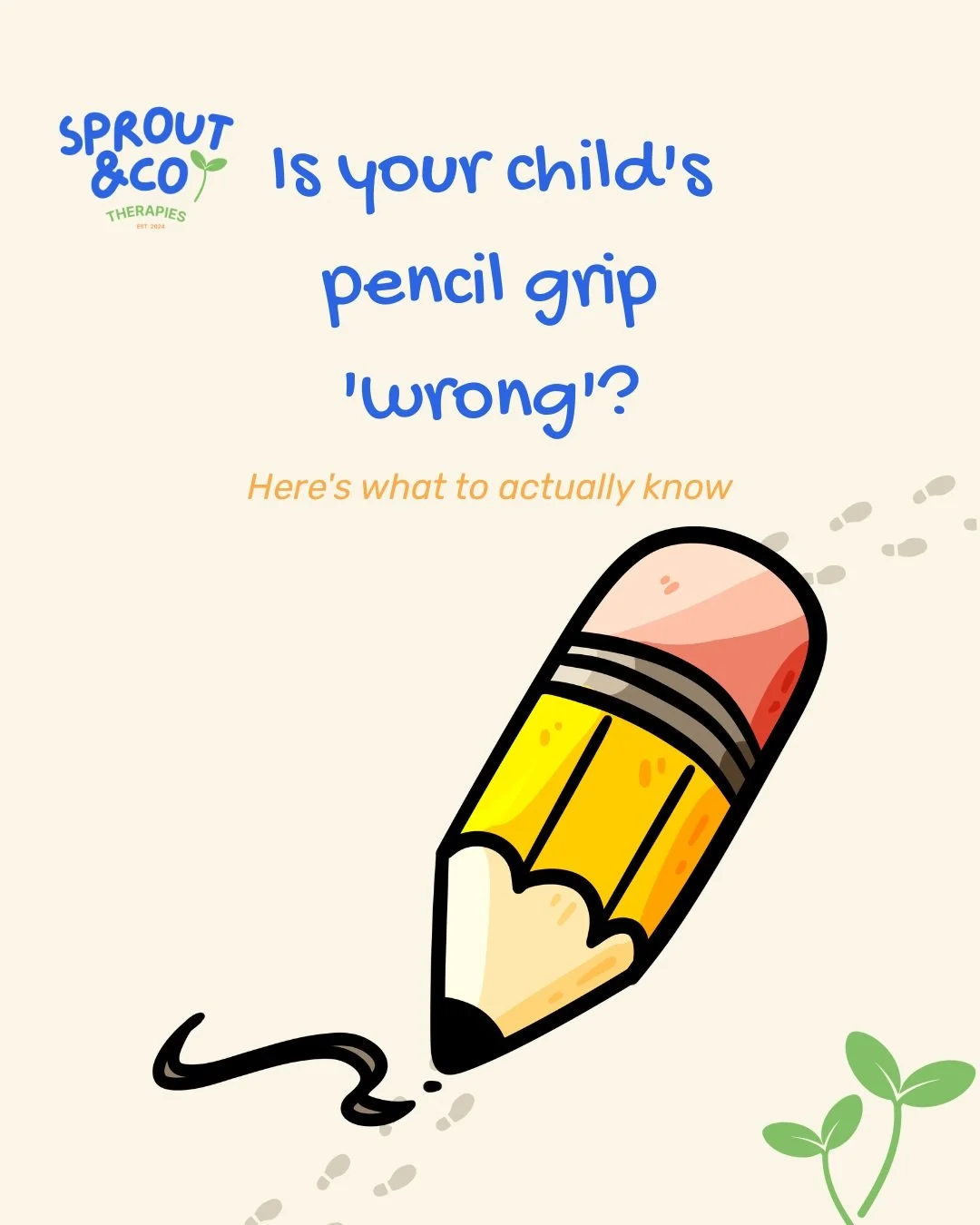 "Is my child's pencil grip wrong?" It's one of the most common questions I hear as a paediatric OT.

The truth? Pencil grip develops over time. There isn't one "perfect" grip that every child should have by a certain age. Like man