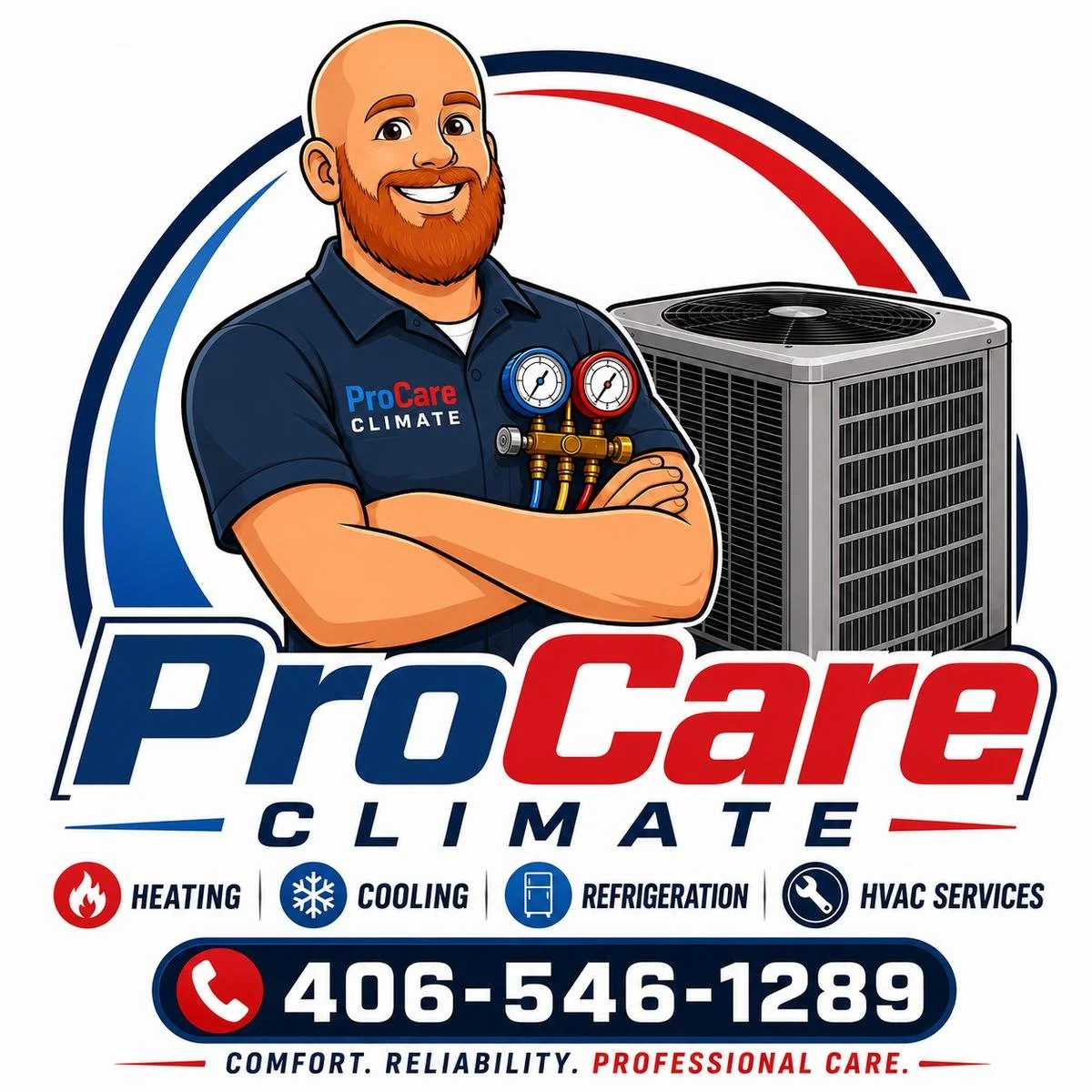 ProCare Climate logo, Missoula HVAC: heating, cooling, refrigeration