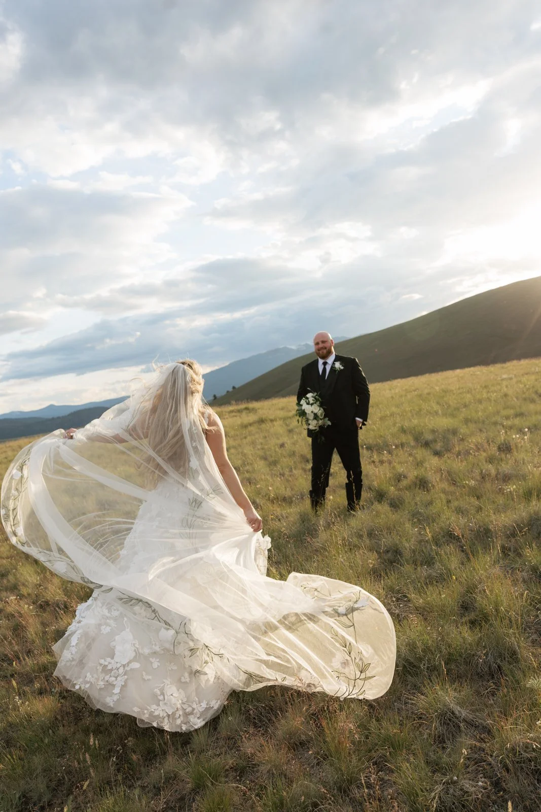 Jeremy and his wife on their wedding day in Montana