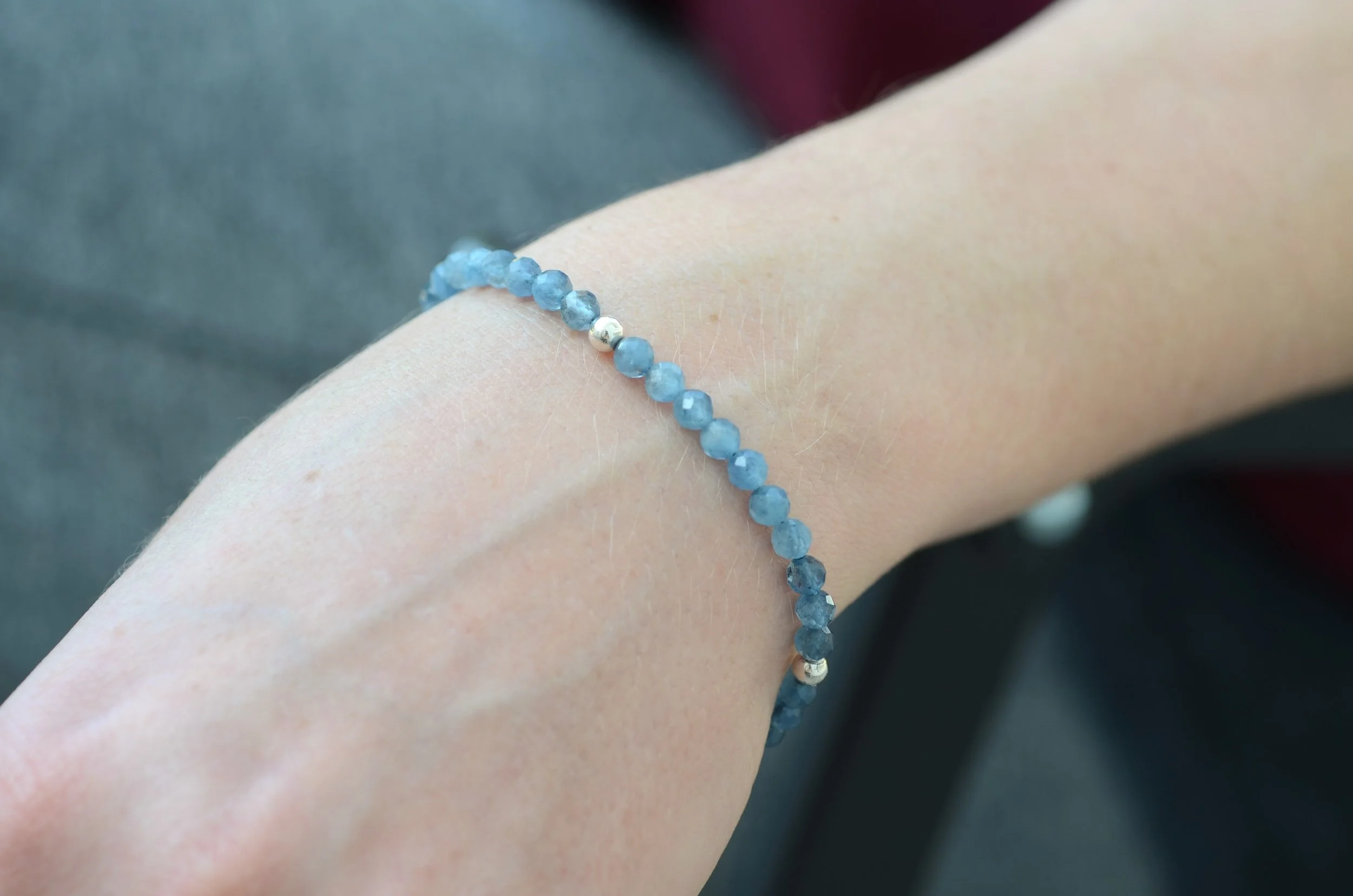 Aquamarine & Sterling Silver Bracelet