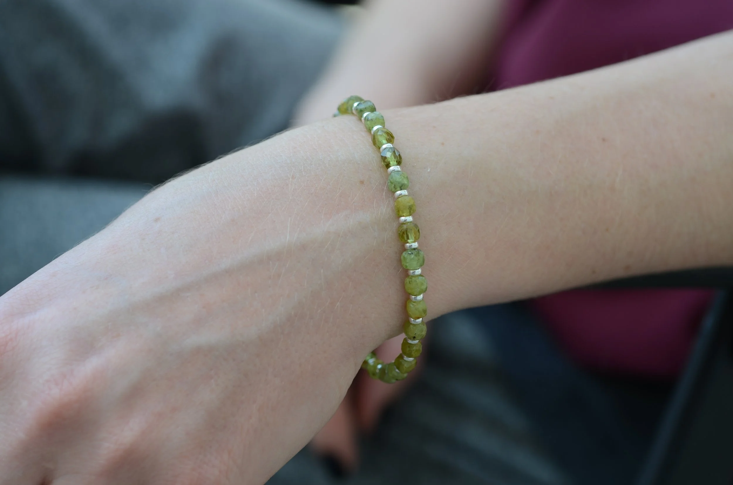 Peridot & Sterling Silver Bracelet