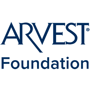 Arvest Foundation logo with the words 'Arvest Foundation' in blue text.