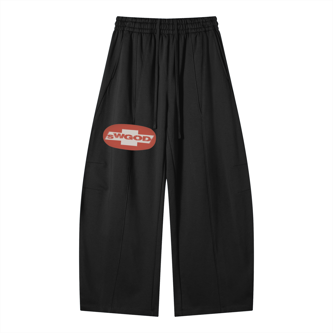 "SWGOD" Heavyweight Wide Leg Panel Sweatpants