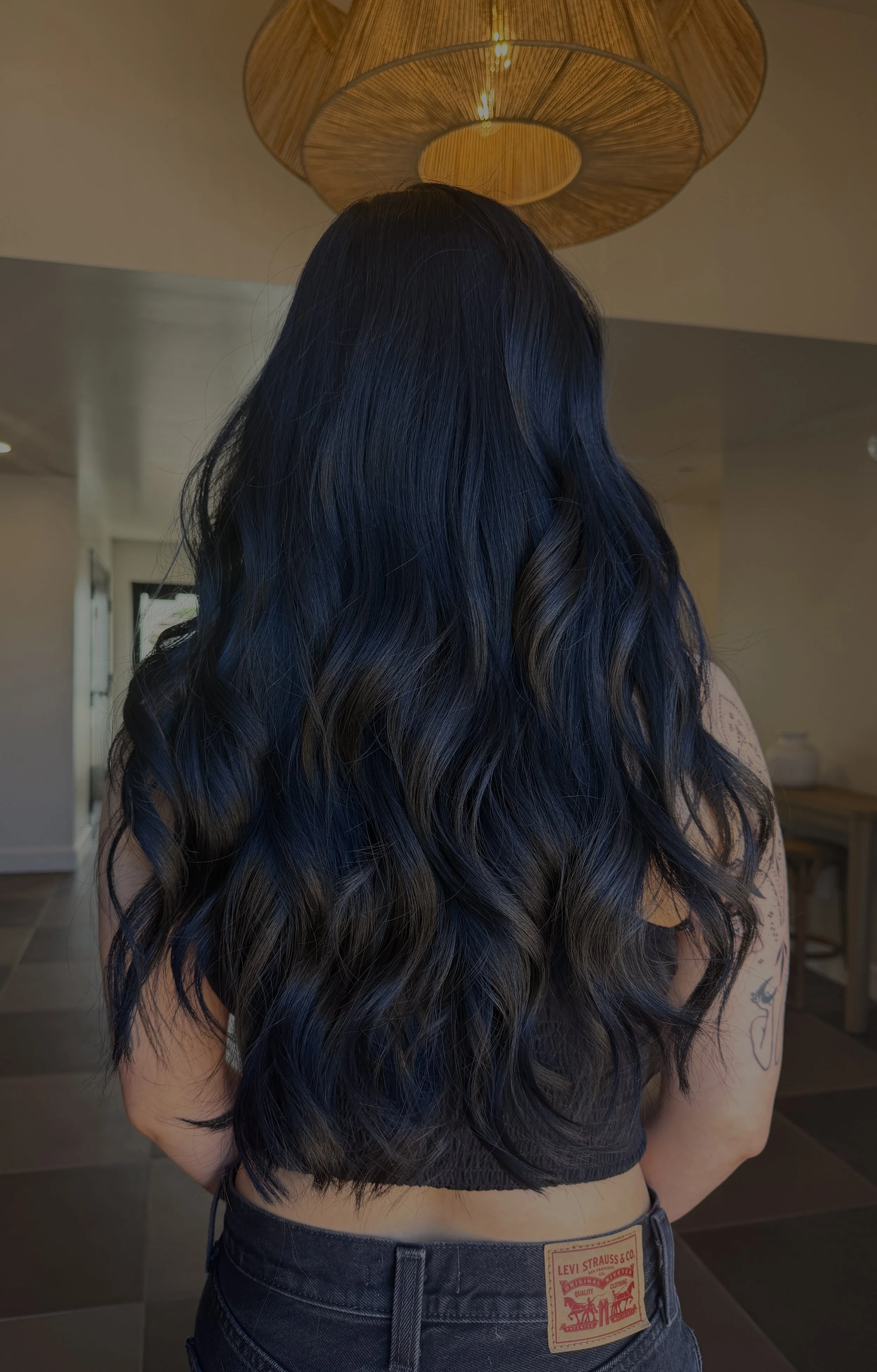 Full Head of Black K-Tip Hair Extensions 