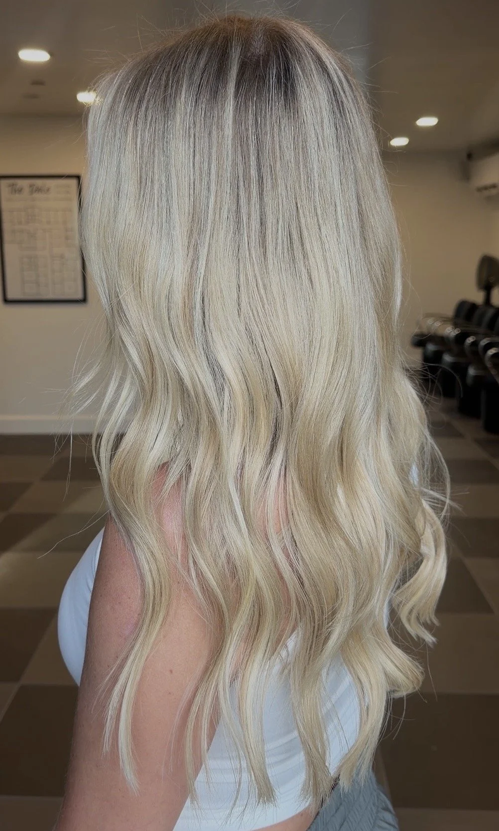 Bright Blonde & 1 Row of Extensions