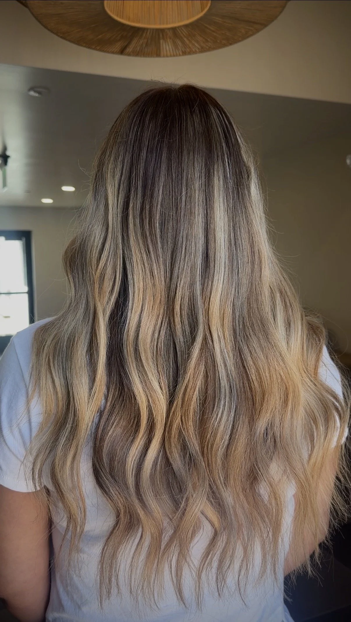 Blonde Balayage with Dark Natural Root