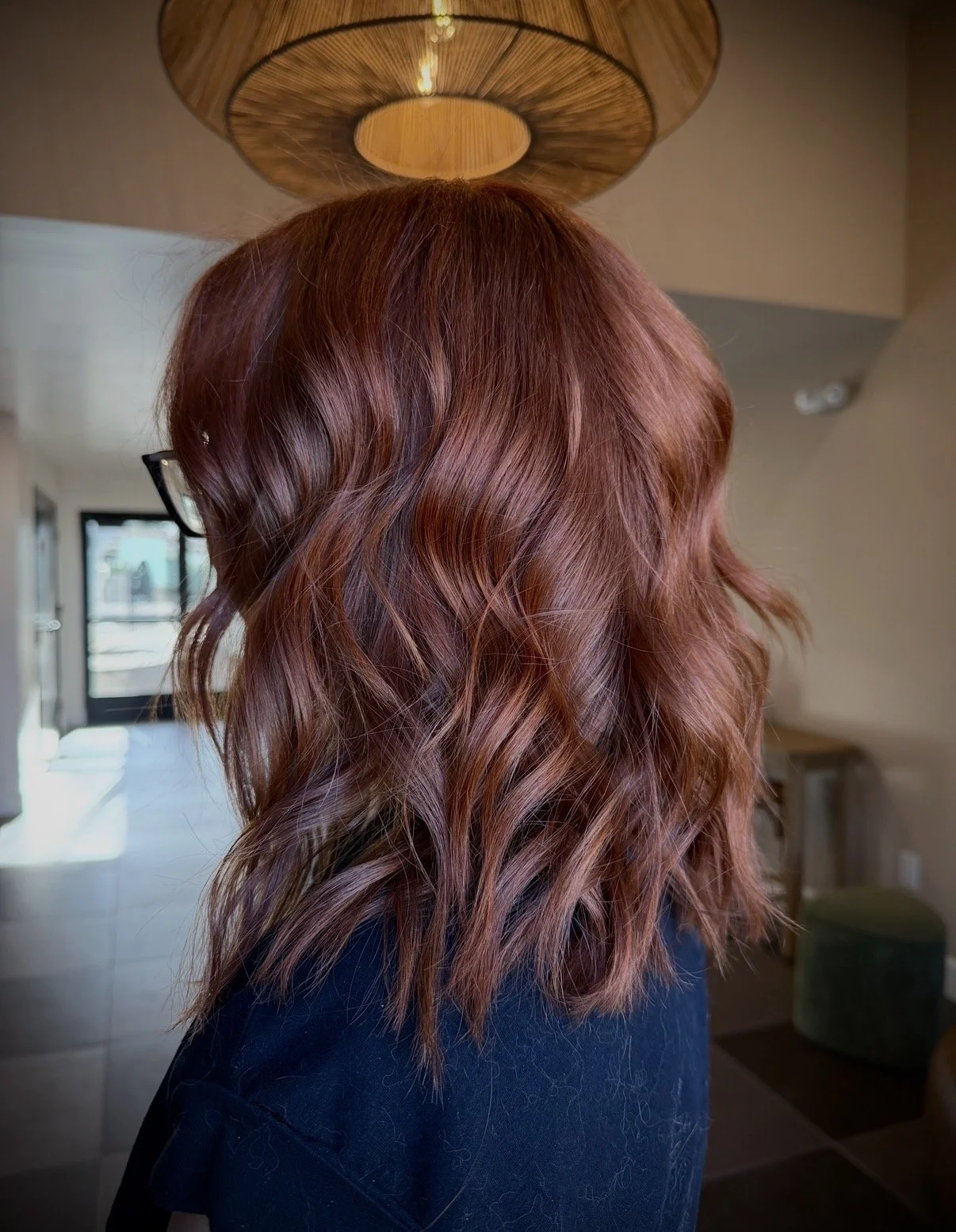 Copper Hair and Long Bob Haircut