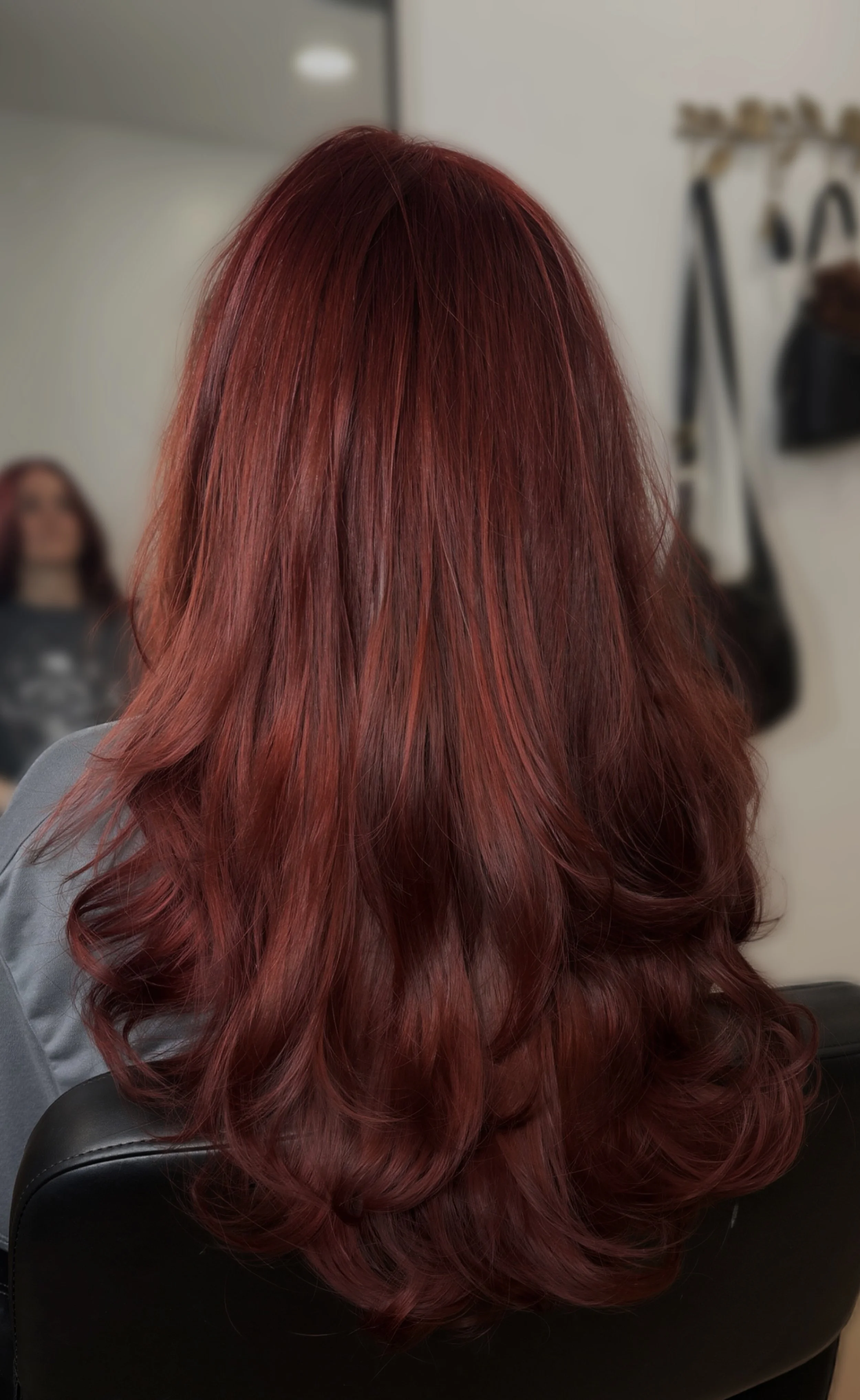 Bright Red Hair and Long Layers