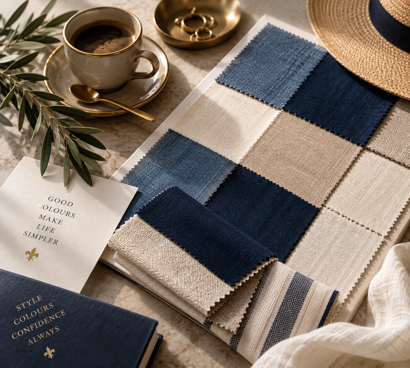 Soft muted colour palette for a timeless wardrobe.