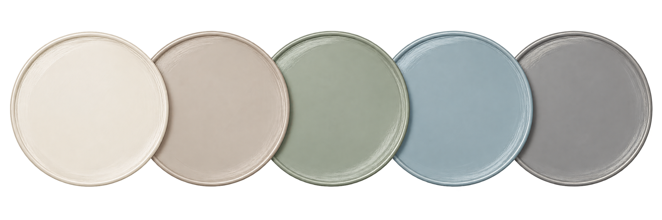 Soft neutral, blue and sage colour palette for a capsule wardrobe.