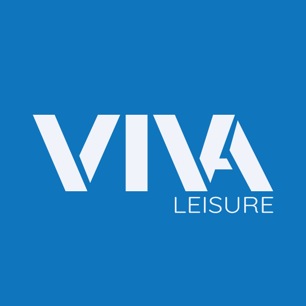 Viva Leisure logo on a blue background with the text 'VIVA LEISURE'