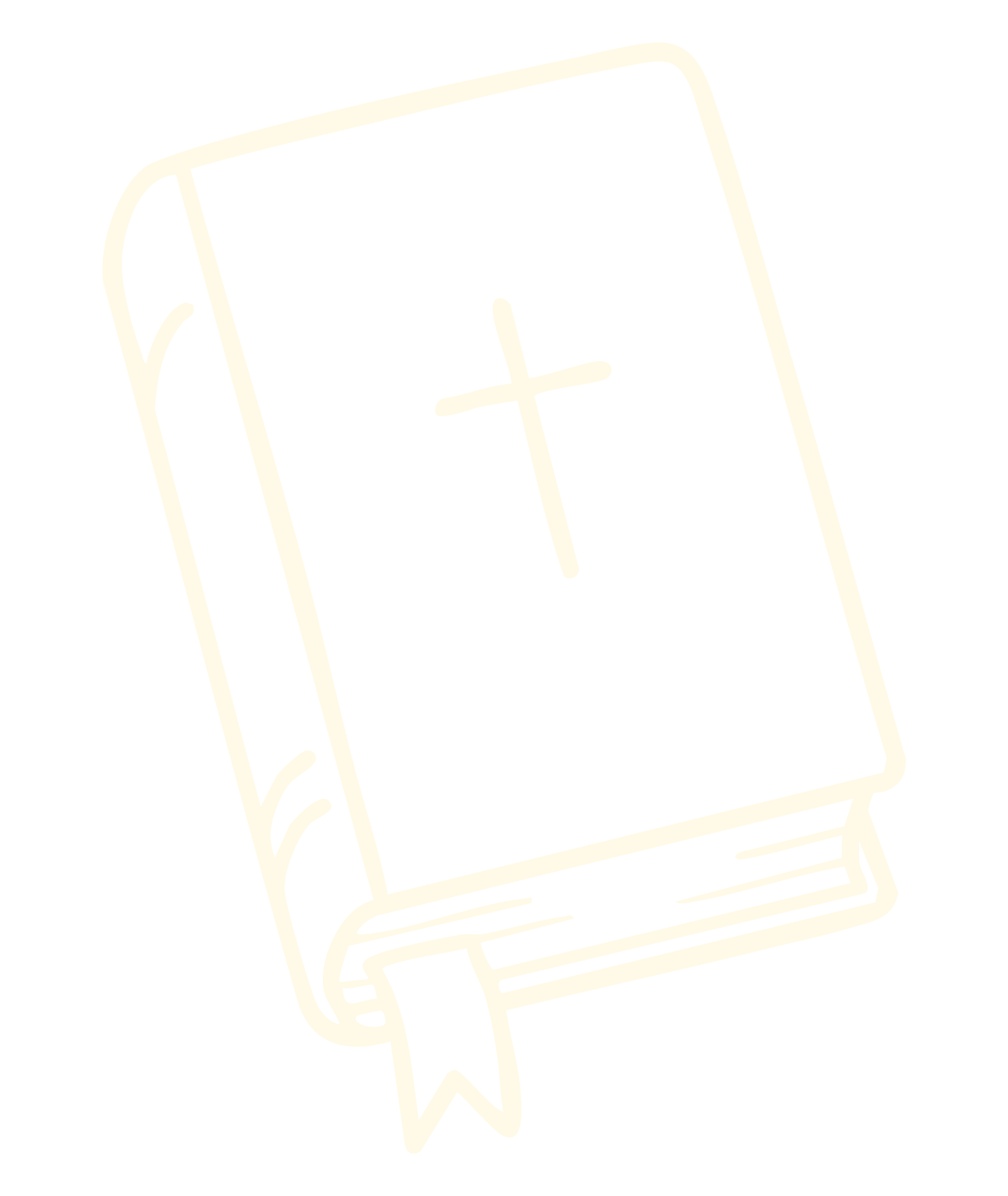 Outline drawing of a stack of books with a bookmark, against a black background.