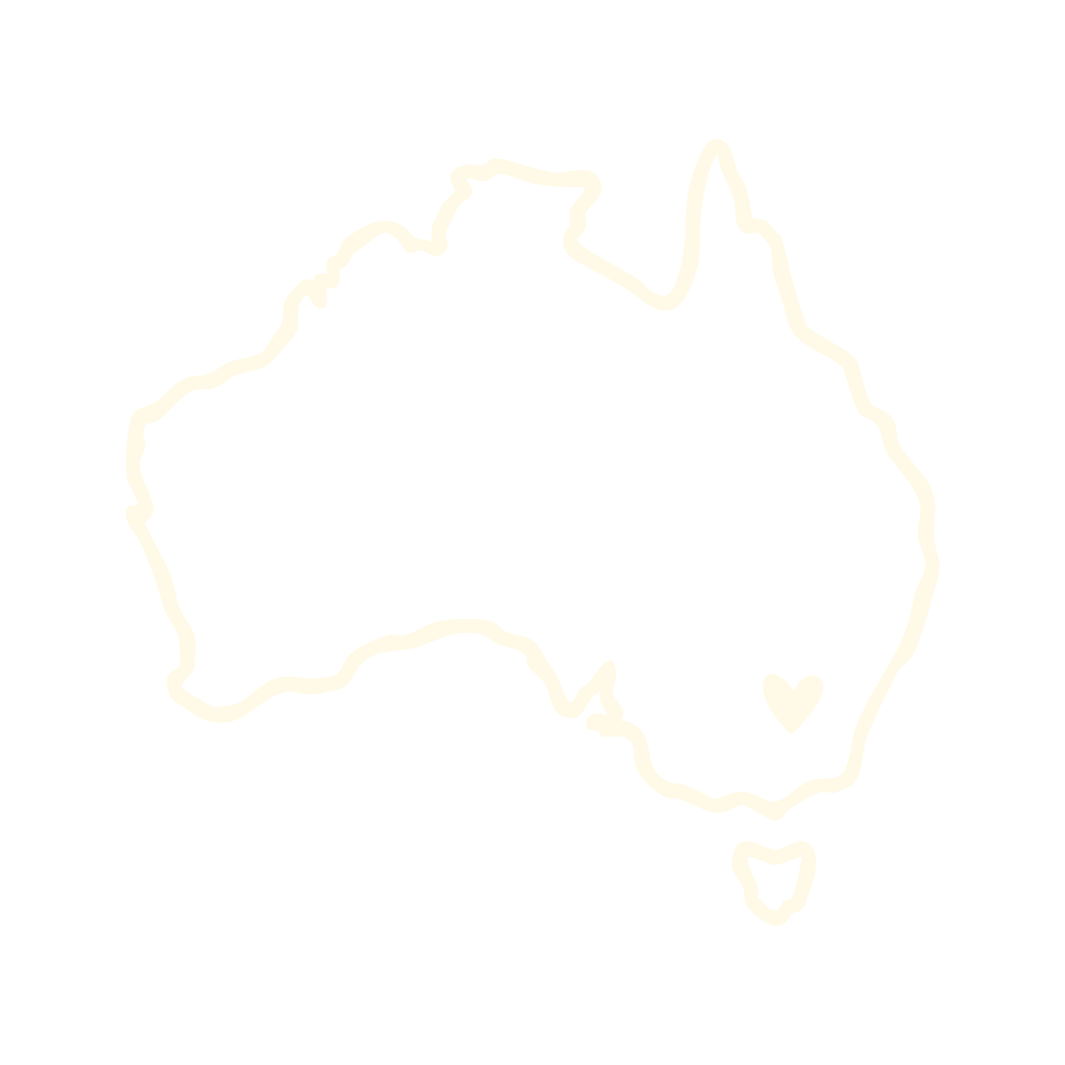 Outline map of Australia with its regions marked in white.