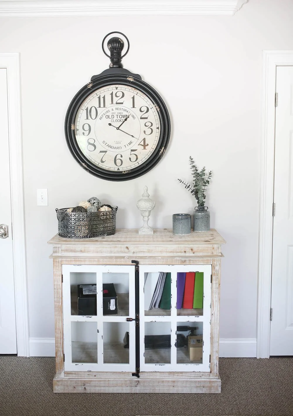 Clock and decor in the Five Forks Counseling Group office