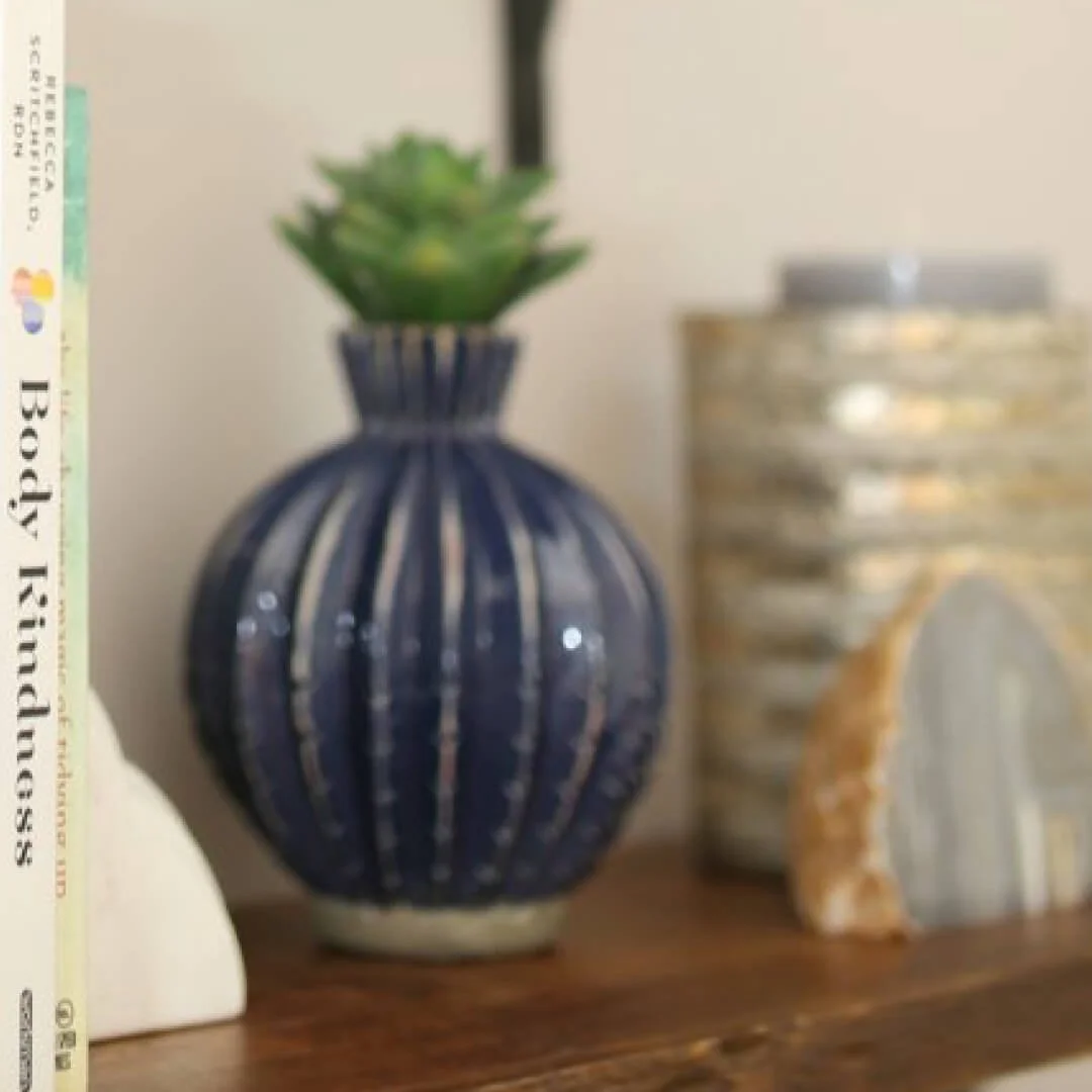 Plant decor in Laura Long’s therapy office