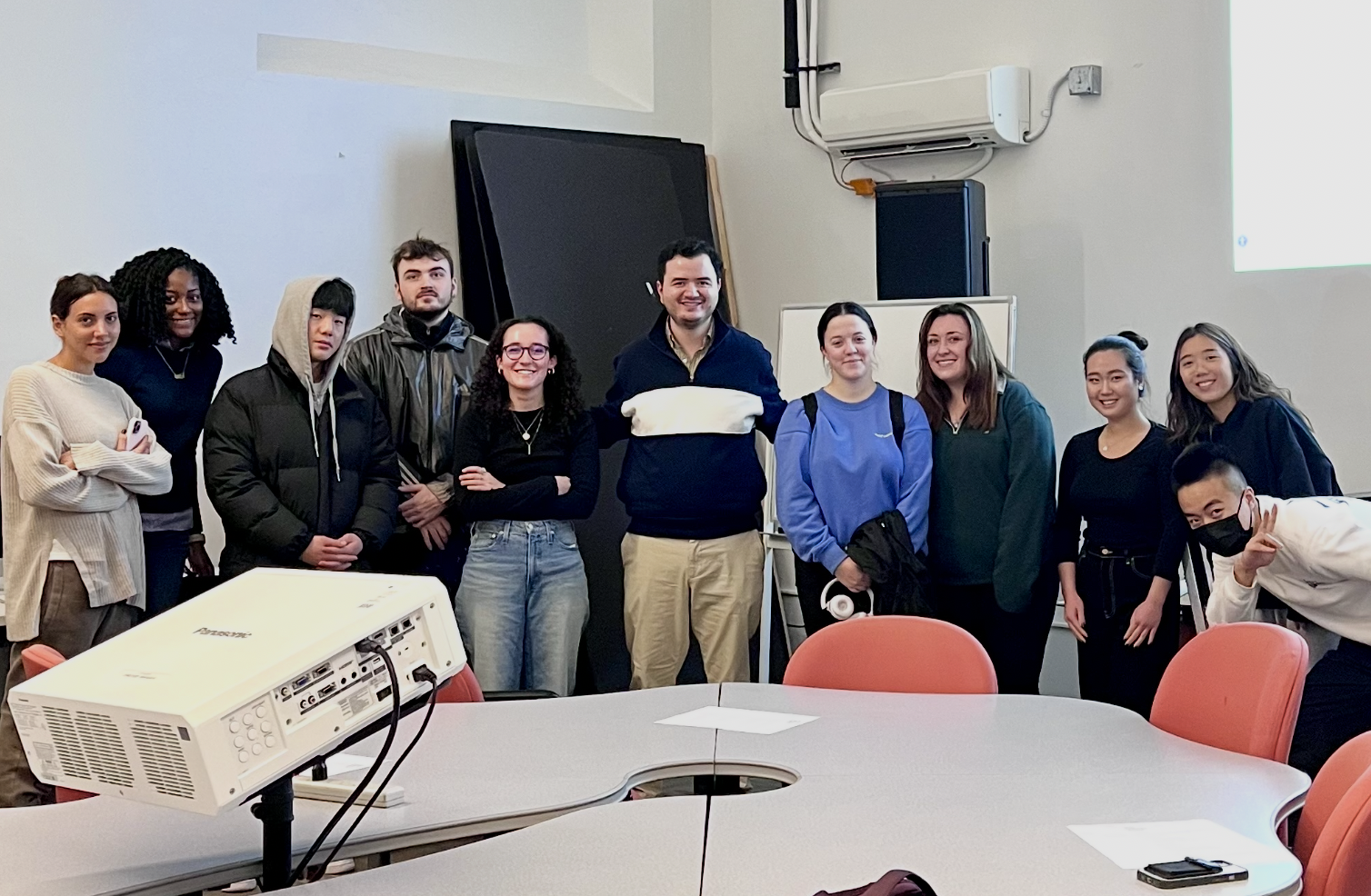 Posing with students from the Corcoran School of Arts and Design after a design critique session