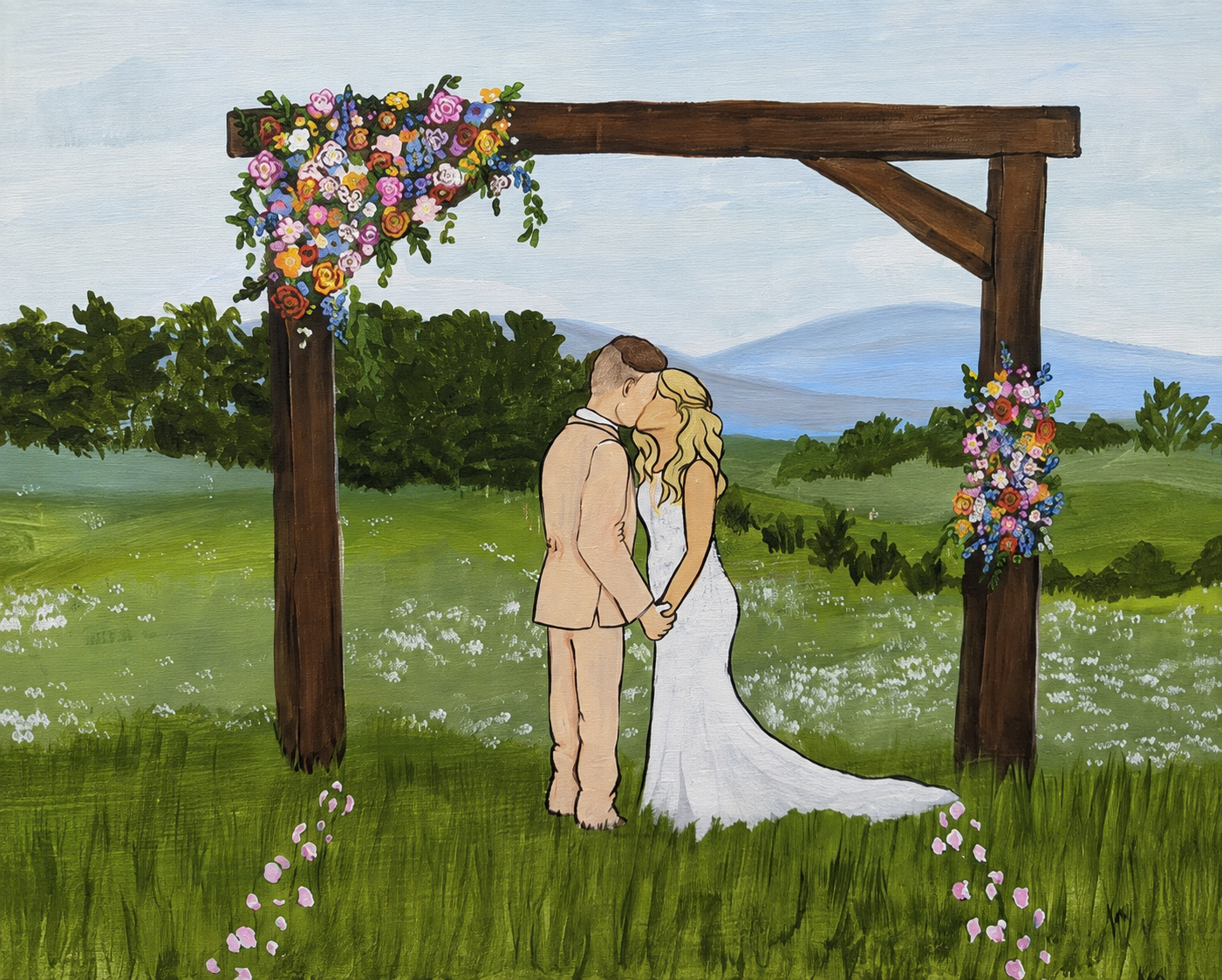 Wedding portrait painter travel