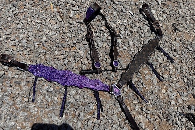 Purple Bling Designer Tack Set