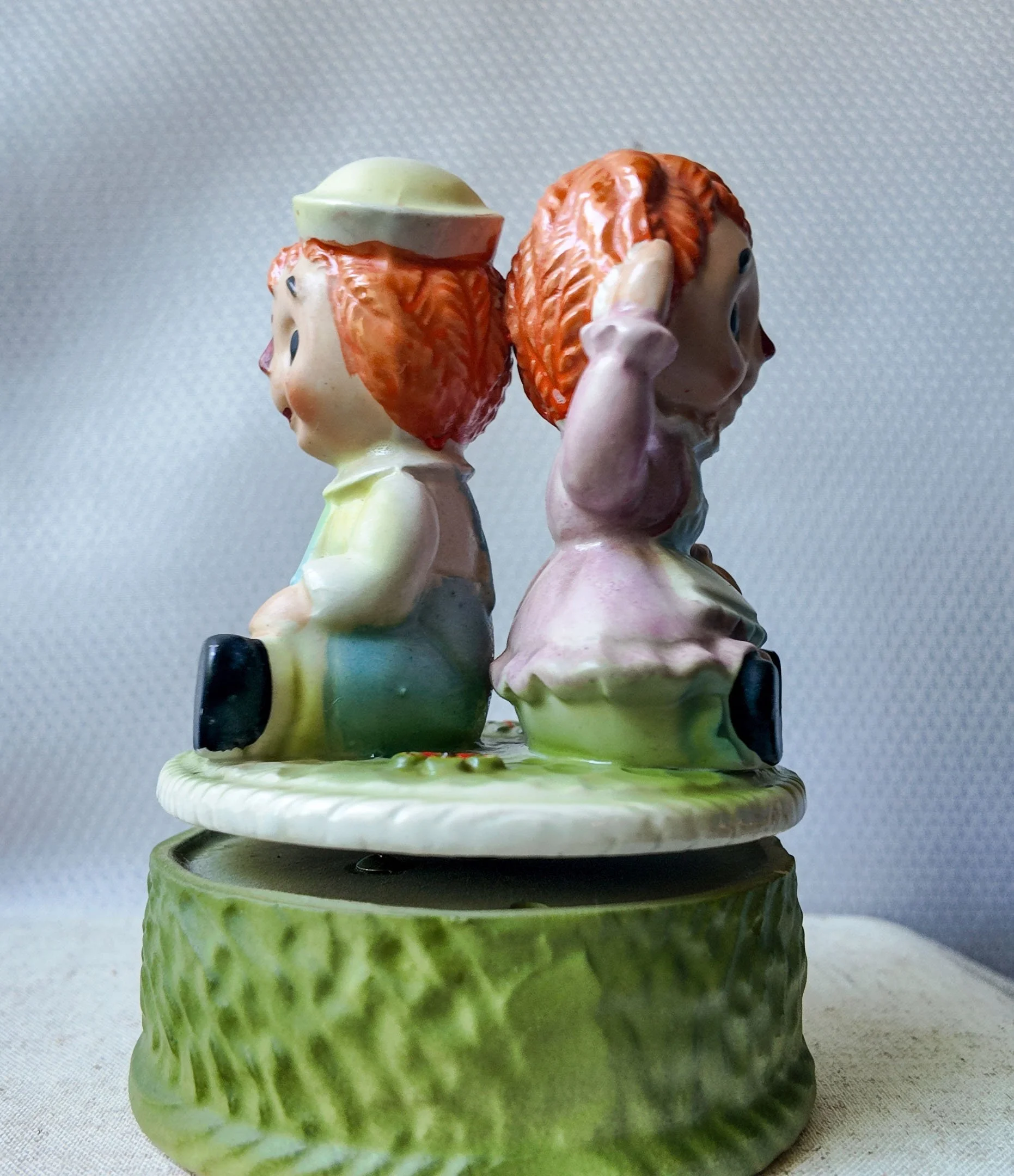Vintage Raggedy Ann & Andy Rotating Music Box, Japan, This Old Man