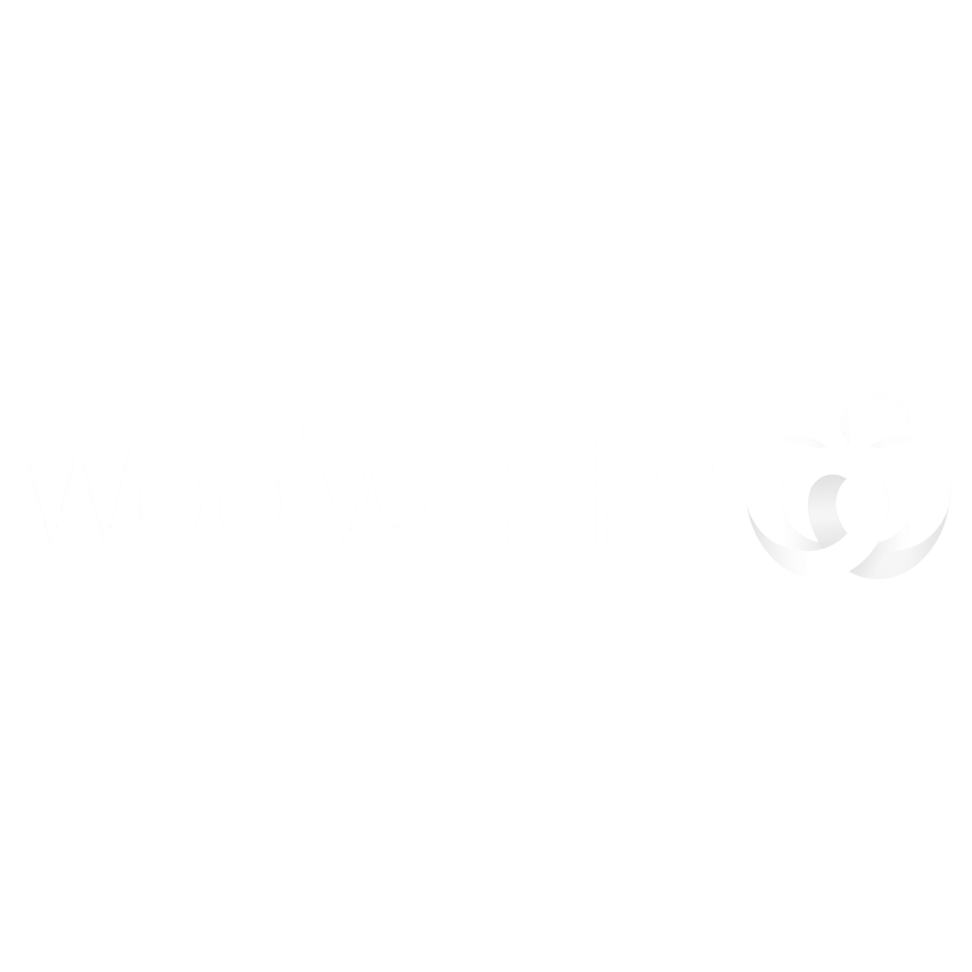 Woolworths logo in white on black background.